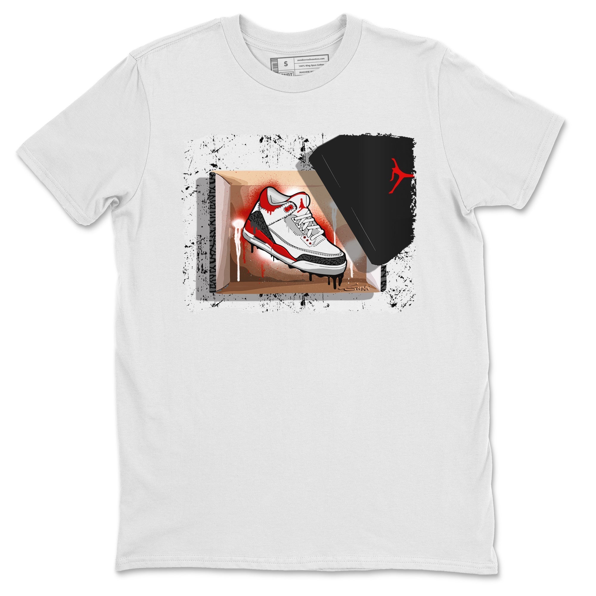 New Kicks Unisex Tops - Air Jordan 3 Fire Red