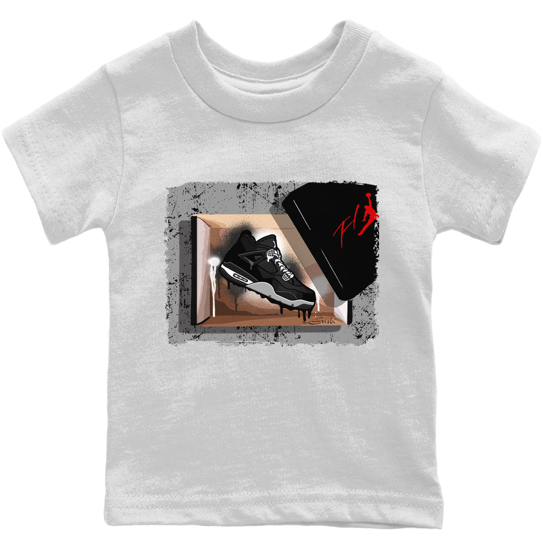 New Kicks Kids Tops - Air Jordan 4 Black Canvas