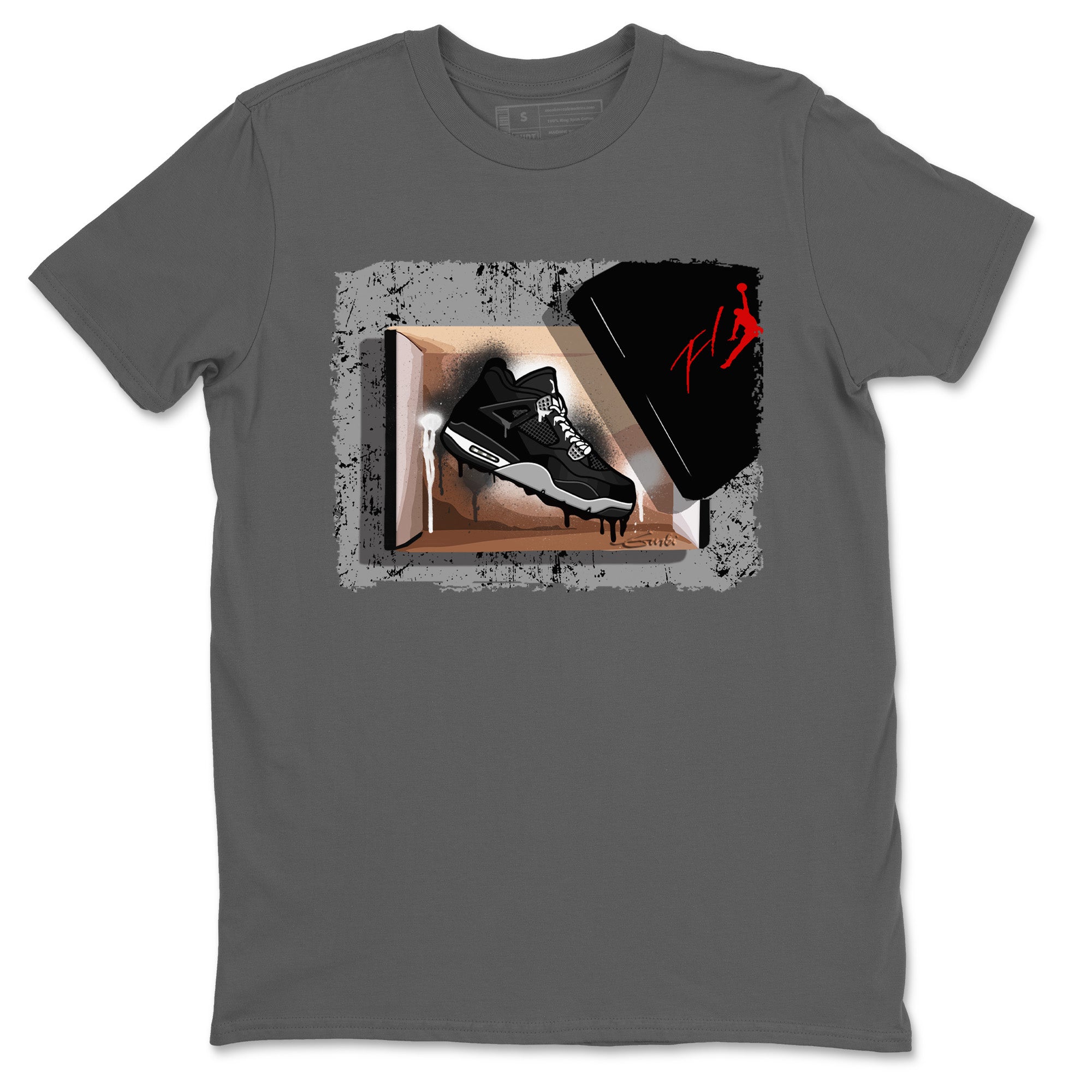 New Kicks Unisex Tops - Air Jordan 4 Black Canvas