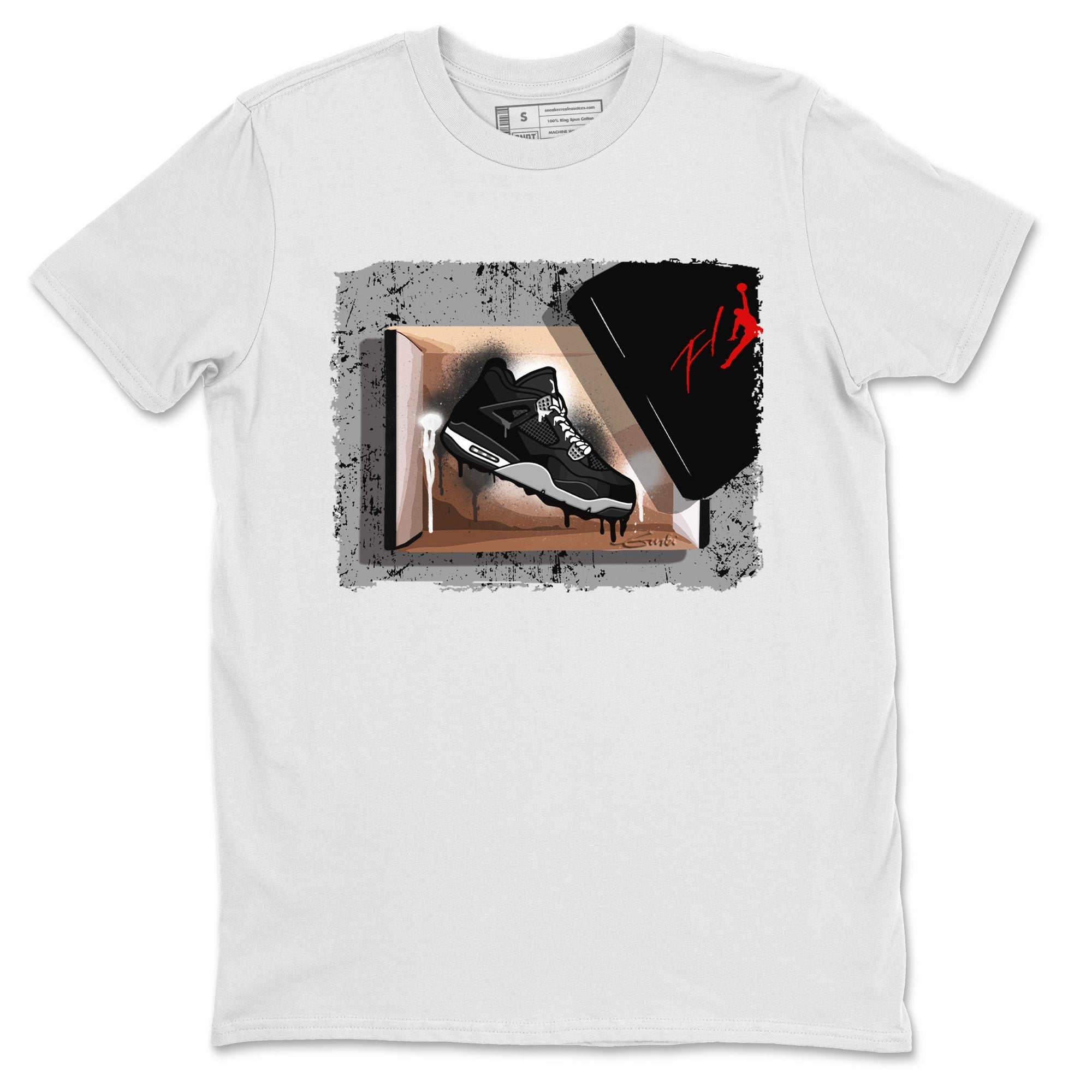 New Kicks Unisex Tops - Air Jordan 4 Black Canvas
