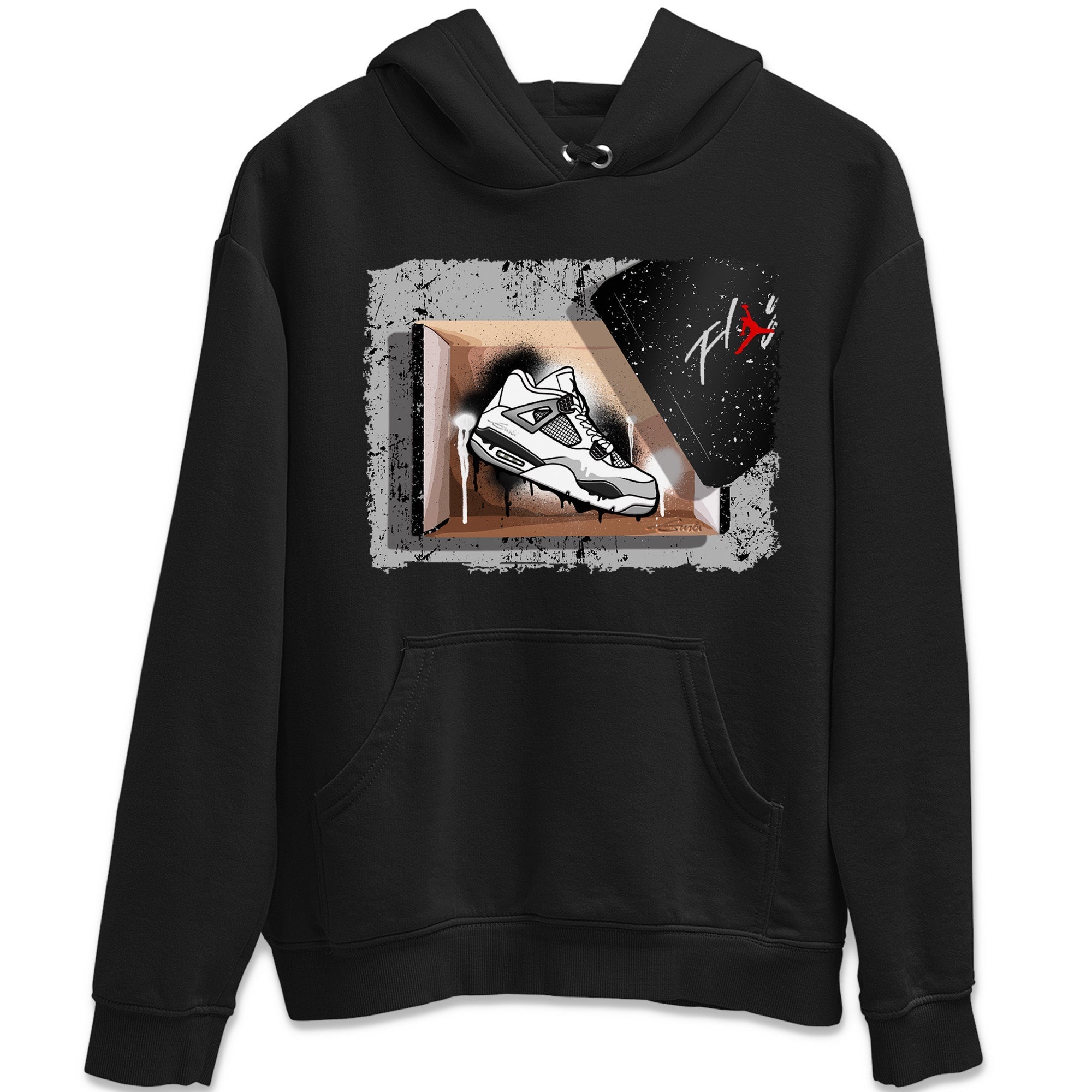 New Kicks Unisex Tops - Air Jordan 4 Military Black