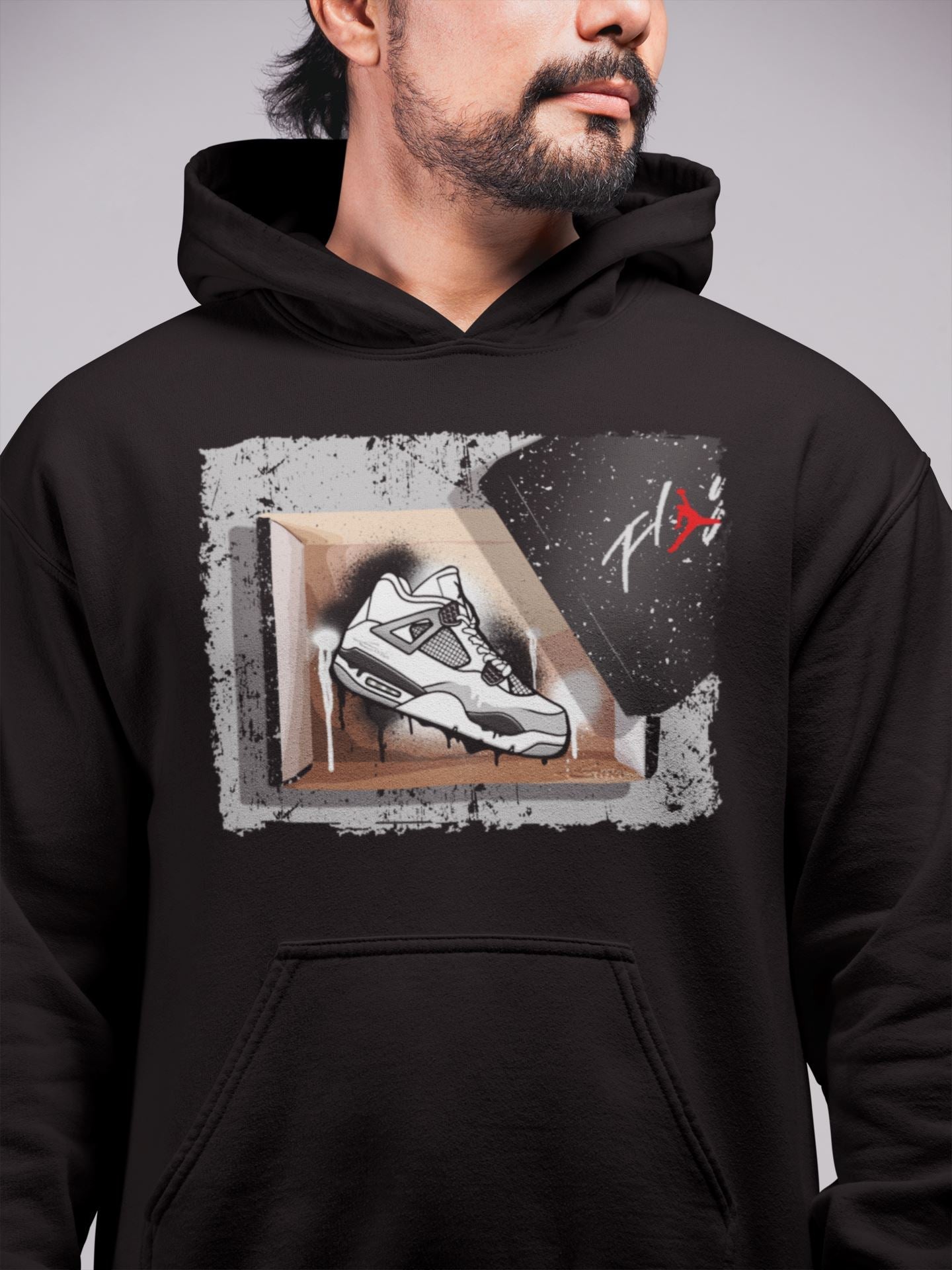 New Kicks Unisex Tops - Air Jordan 4 Military Black