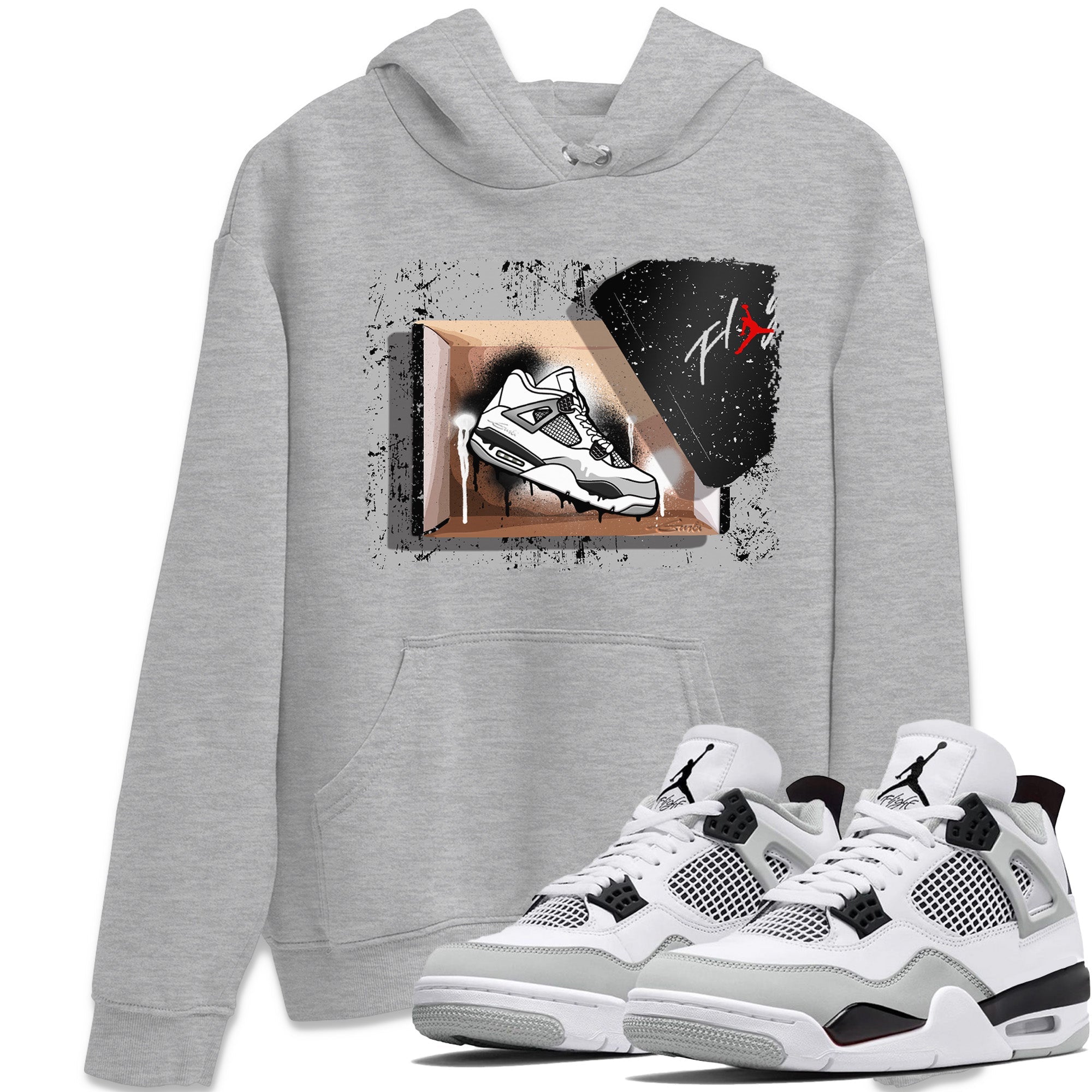 New Kicks Unisex Tops - Air Jordan 4 Military Black