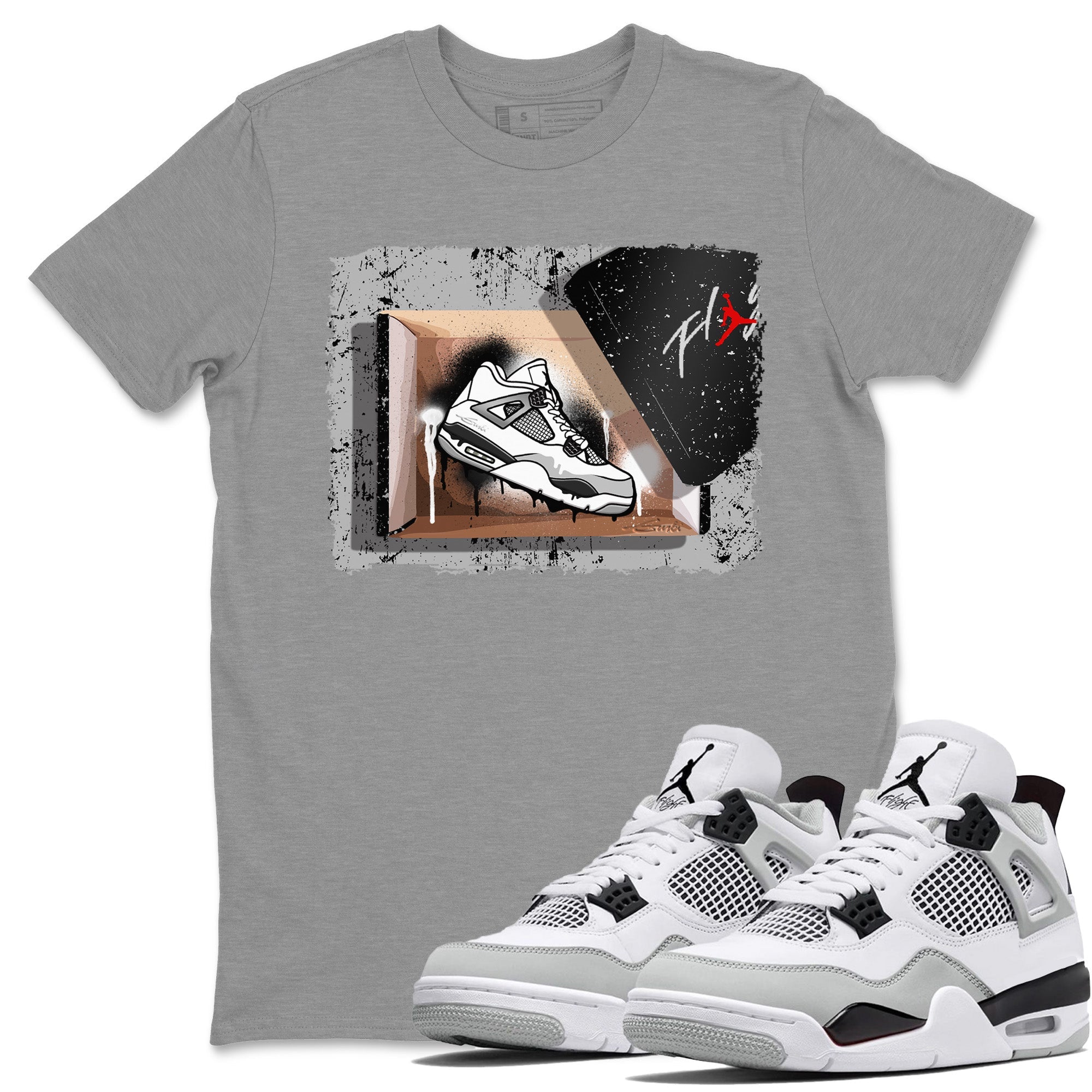 New Kicks Unisex Tops - Air Jordan 4 Military Black