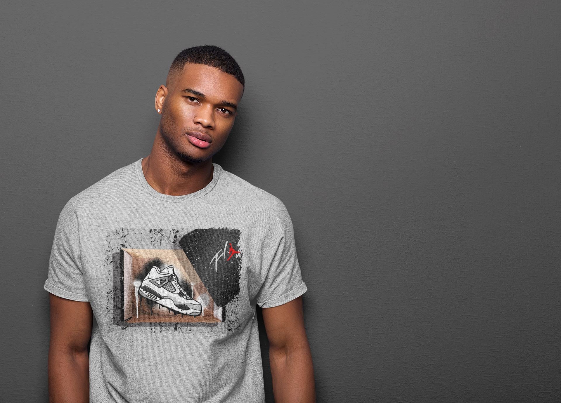 New Kicks Unisex Tops - Air Jordan 4 Military Black