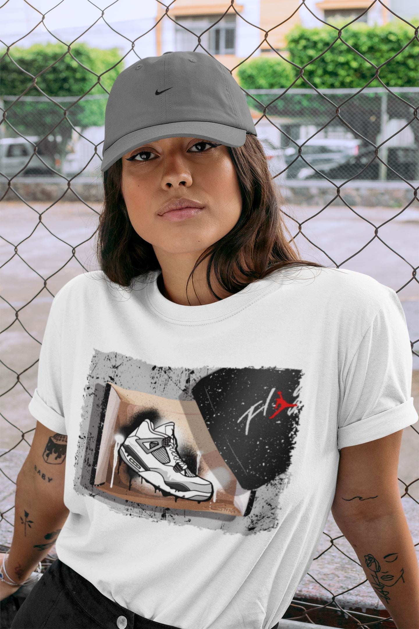 New Kicks Unisex Tops - Air Jordan 4 Military Black
