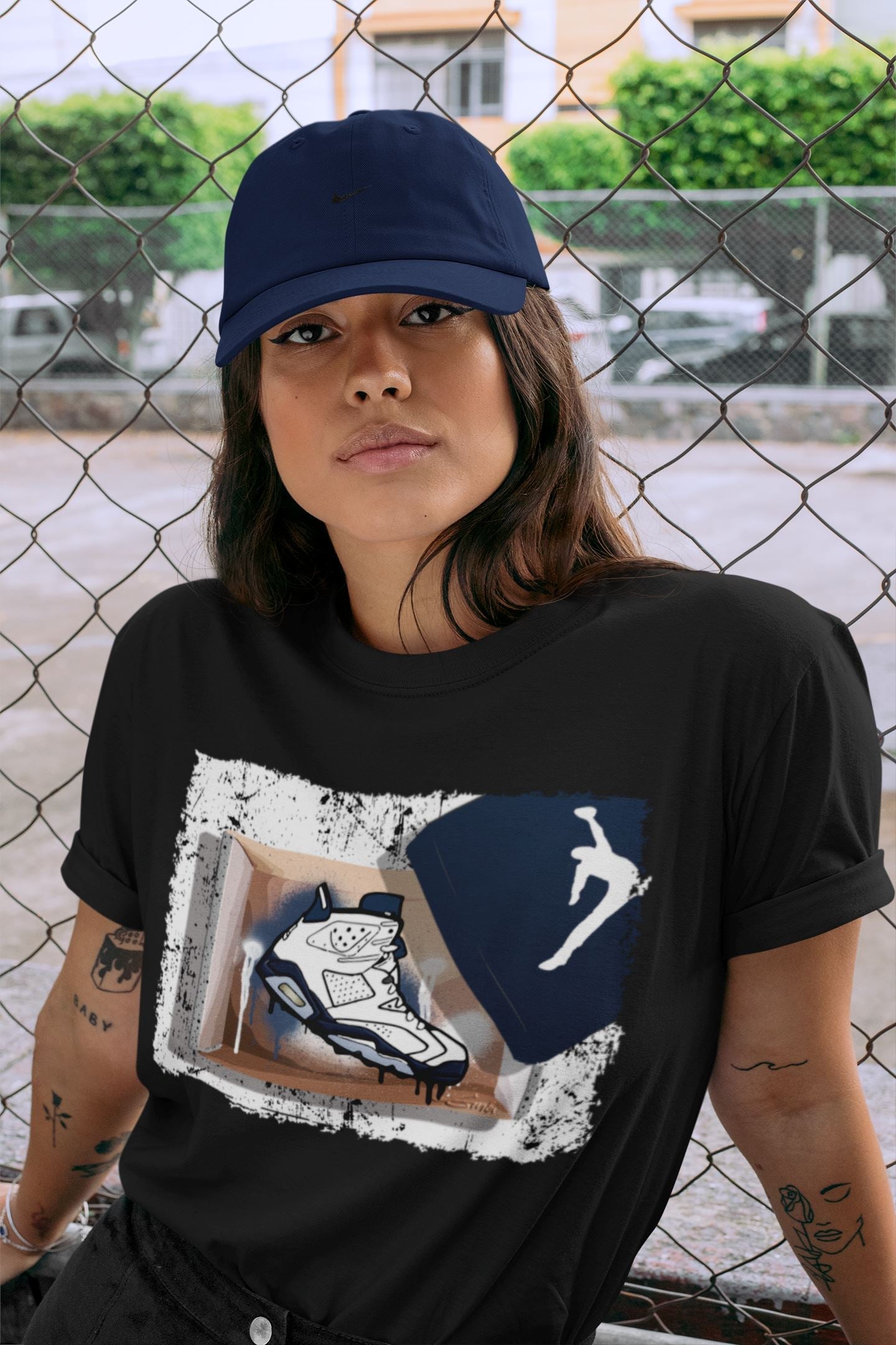 New Kicks Unisex Tops - Air Jordan 6 Midnight Navy