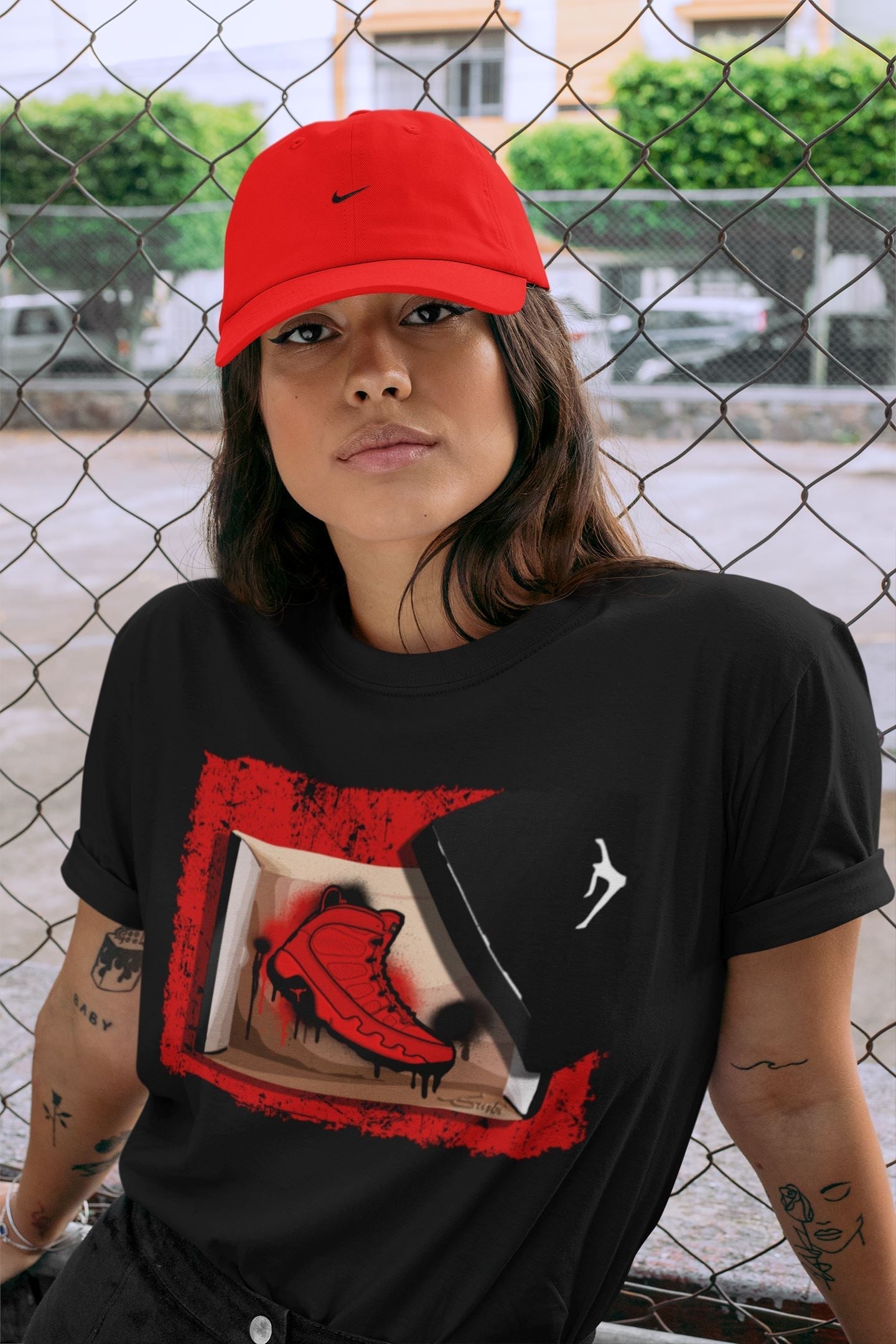 New Kicks Unisex Tops - Air Jordan 9 Chile Red