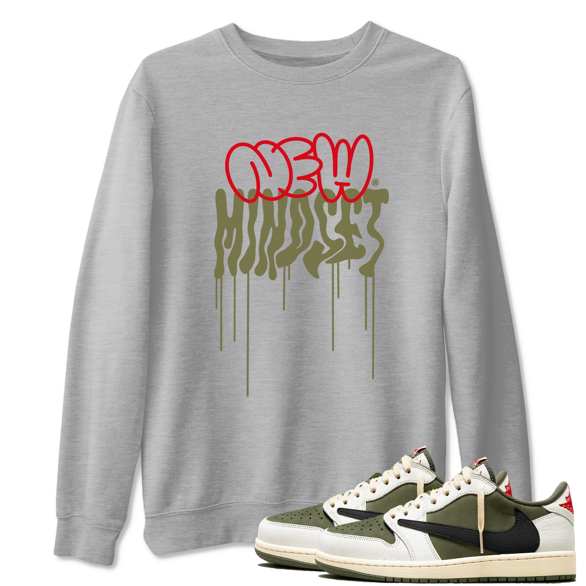 New Mindset snkmatch Tees - Air Jordan 1 Travis Scott Medium Olive