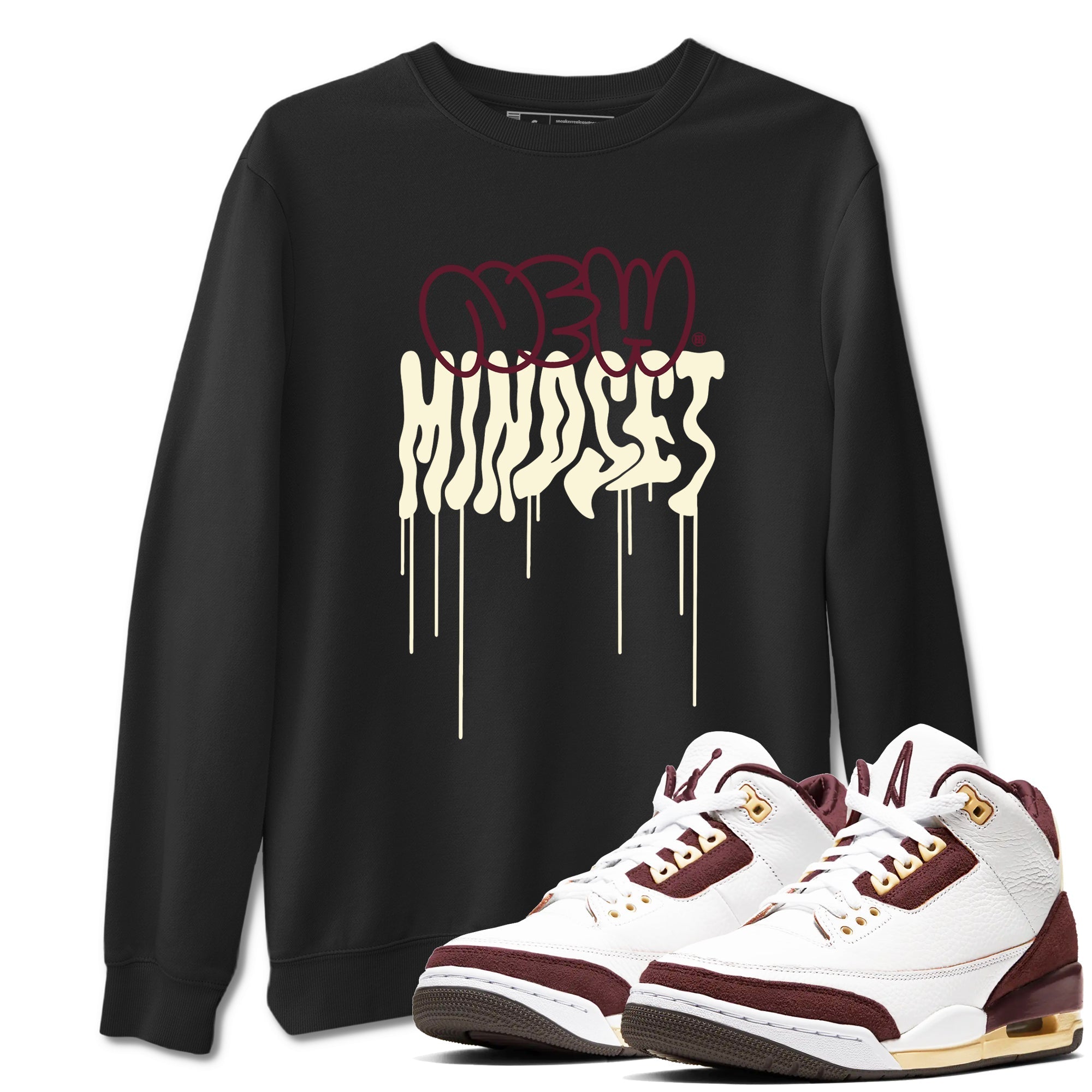 New Mindset snkmatch Tees - Air Jordan 3 A Ma Maniere x Burgundy Crush