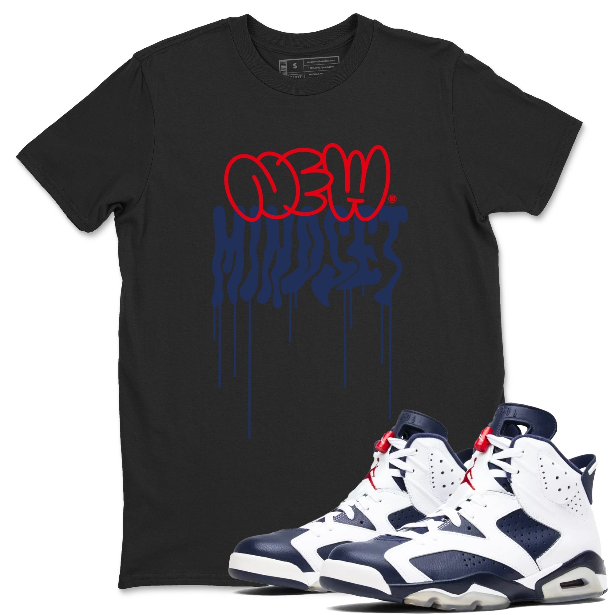 New Mindset snkmatch Tees - Air Jordan 6 White And Midnight Navy