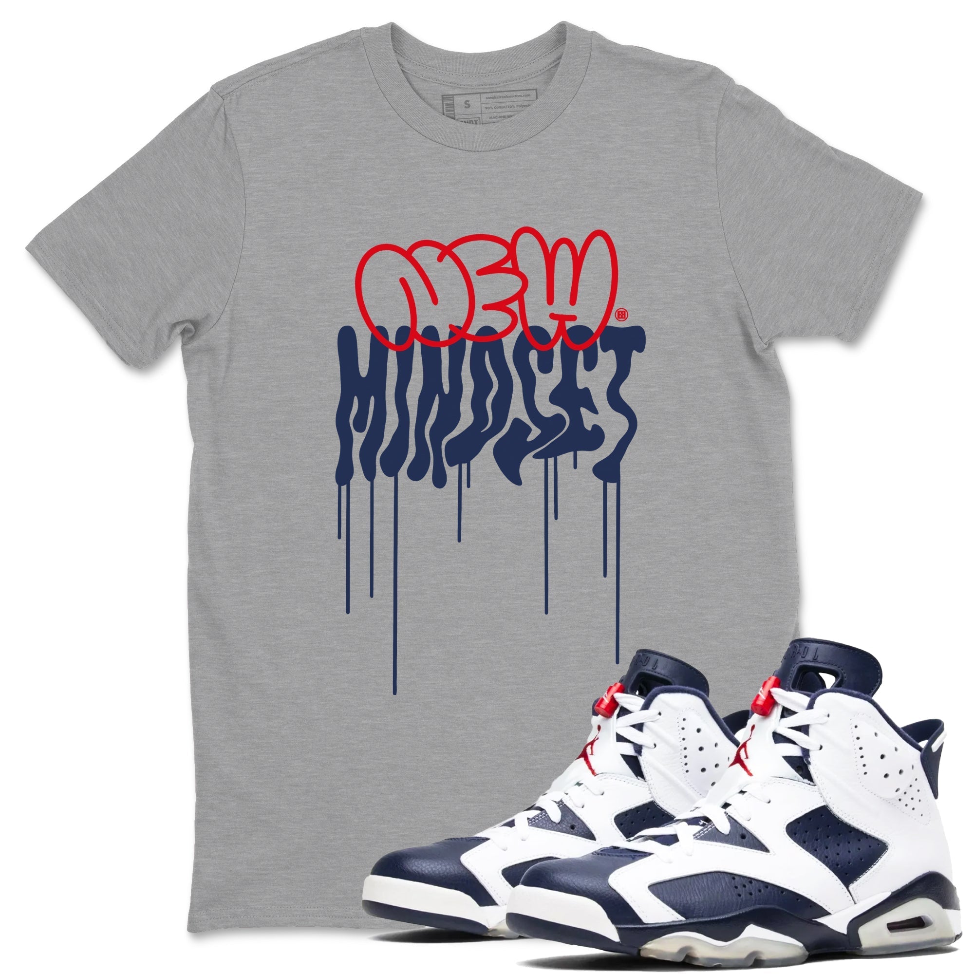 New Mindset snkmatch Tees - Air Jordan 6 White And Midnight Navy