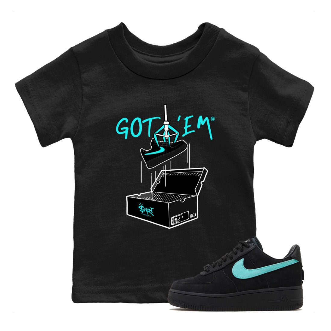 New Treasure Hunter snkmatch Tees Kids - Air Force 1 Tiffany
