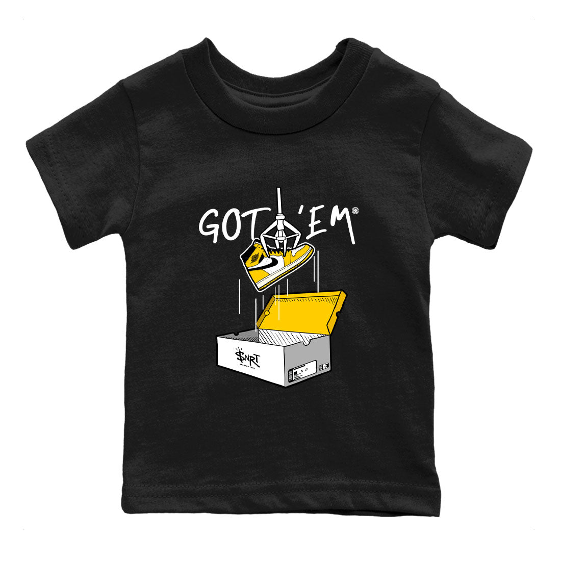 New Treasure Hunter snkmatch Tees Kids - Air Jordan 1 Yellow Ochre