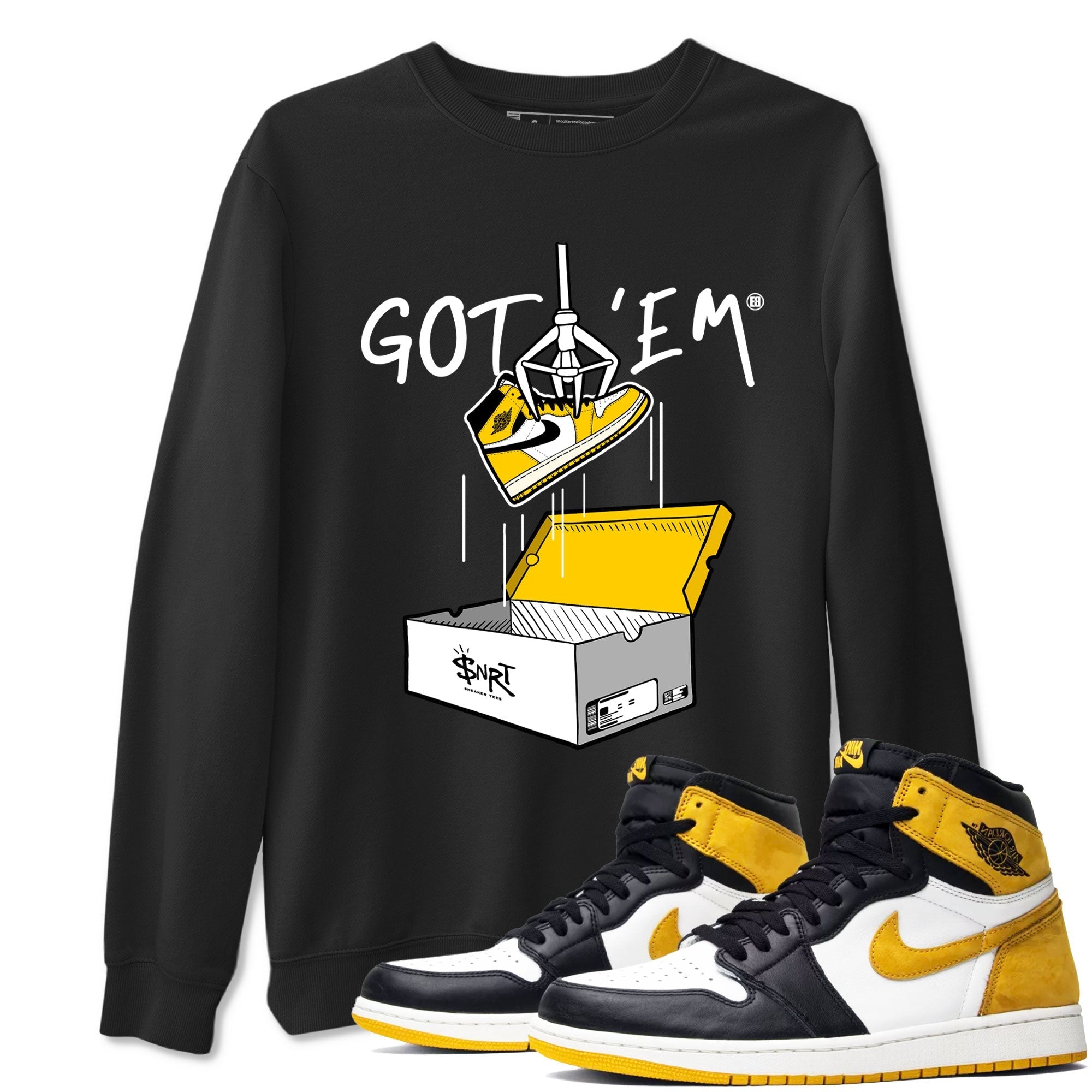 New Treasure Hunter snkmatch Tees - Air Jordan 1 Yellow Ochre