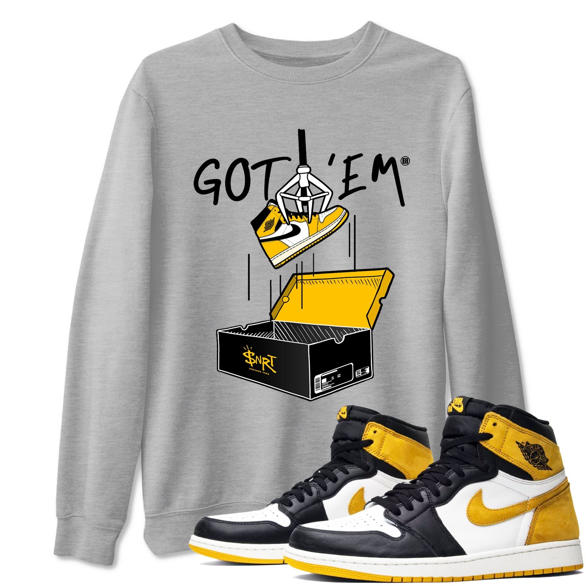 New Treasure Hunter snkmatch Tees - Air Jordan 1 Yellow Ochre