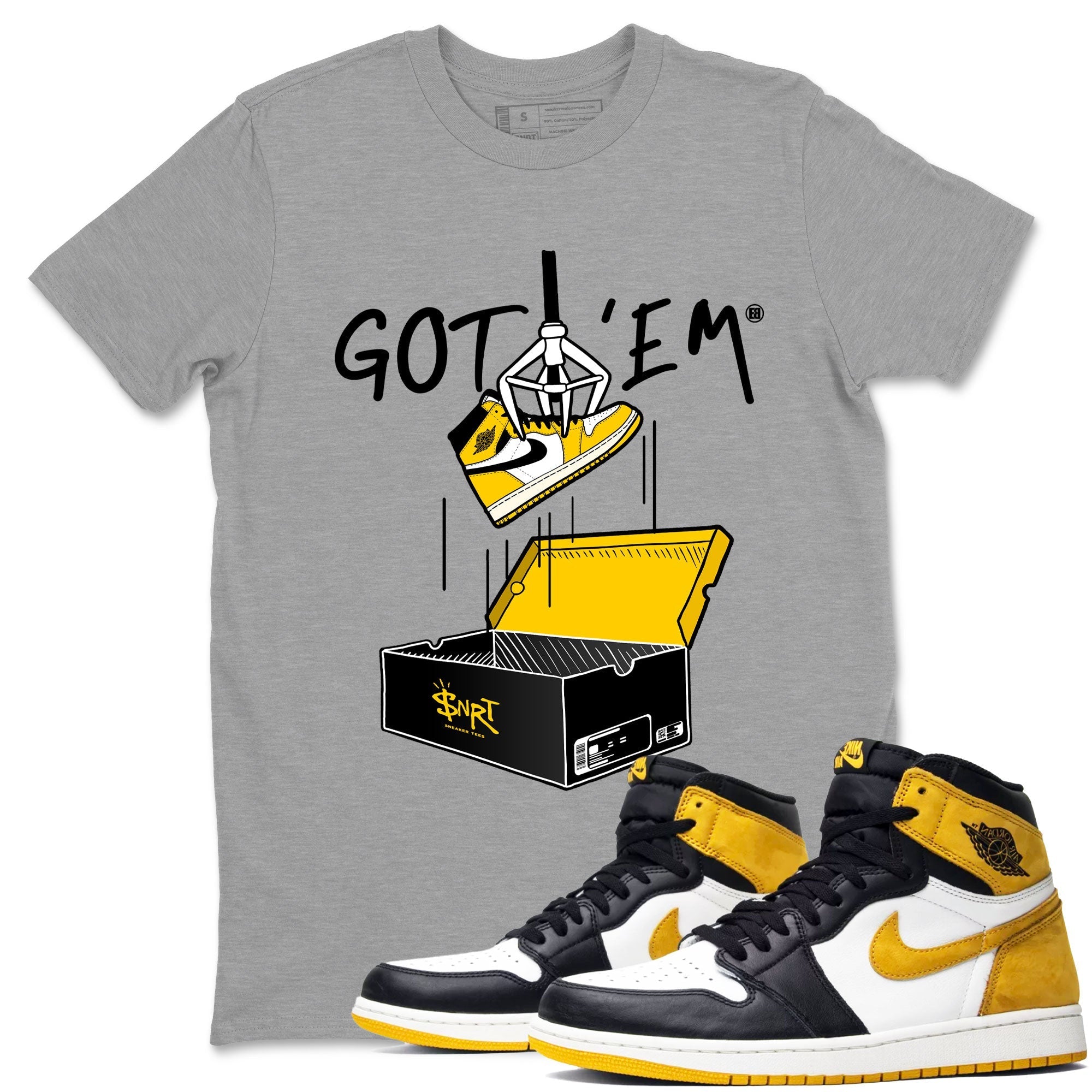 New Treasure Hunter snkmatch Tees - Air Jordan 1 Yellow Ochre