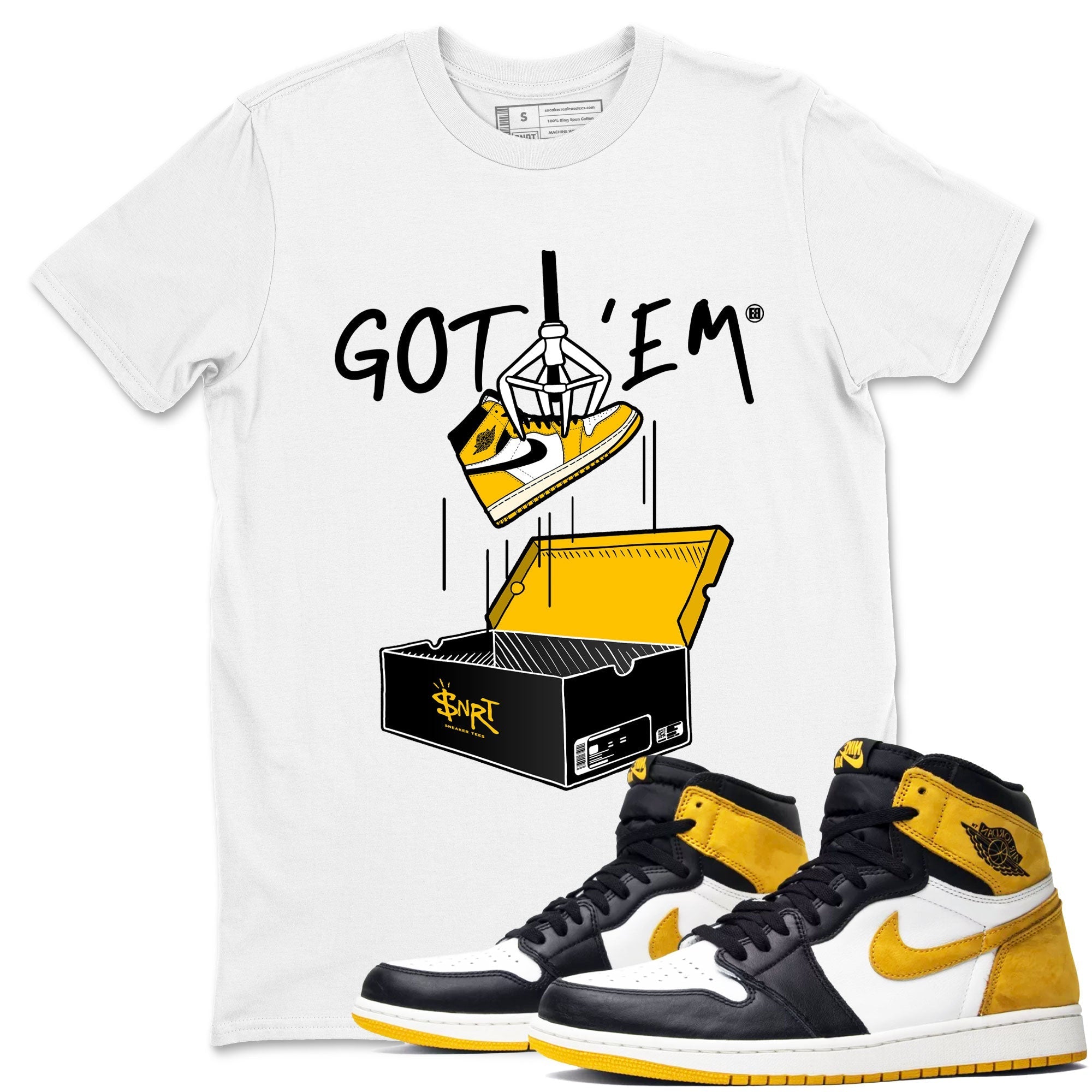 New Treasure Hunter snkmatch Tees - Air Jordan 1 Yellow Ochre