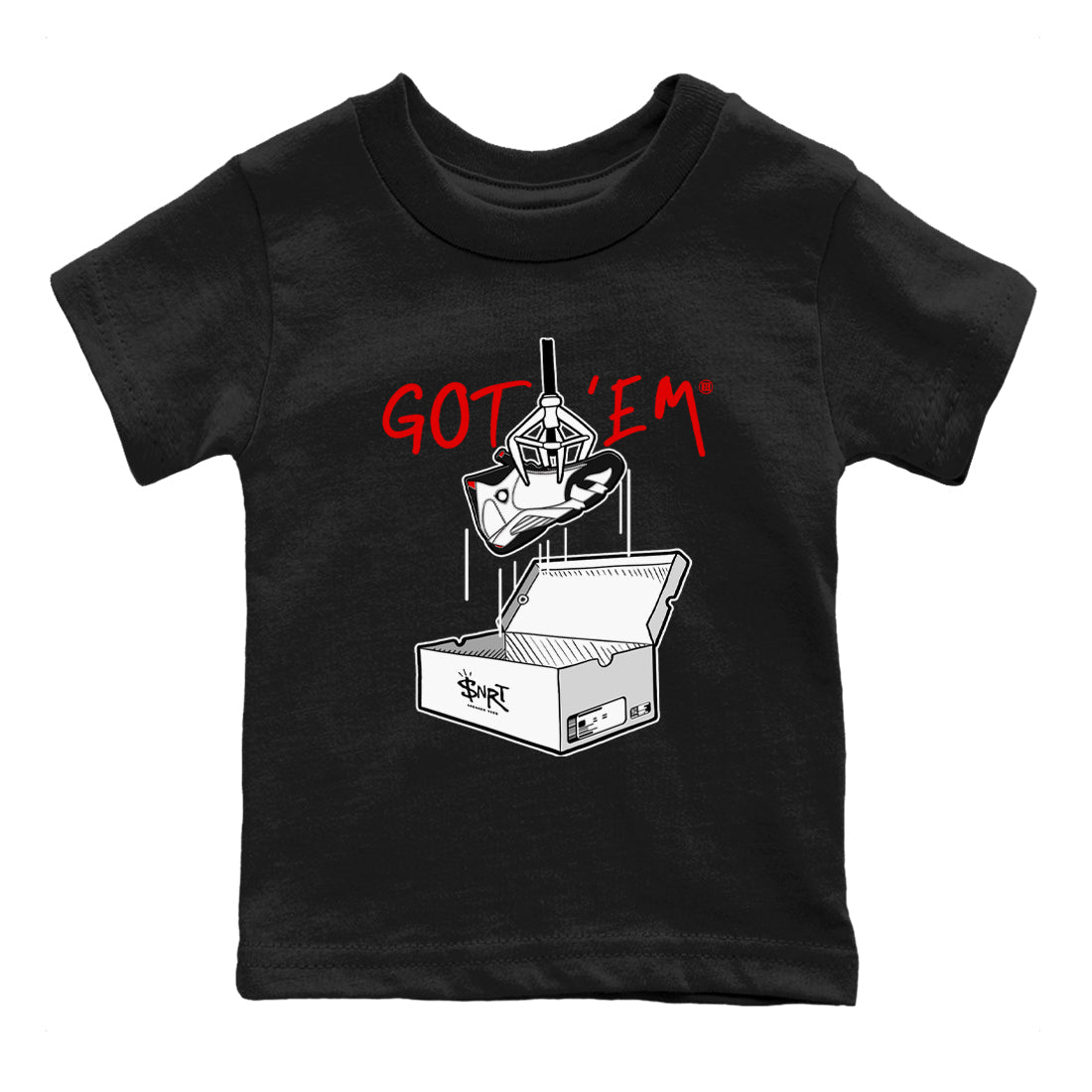 New Treasure Hunter snkmatch Tees Kids - Air Jordan 14 Black Toe