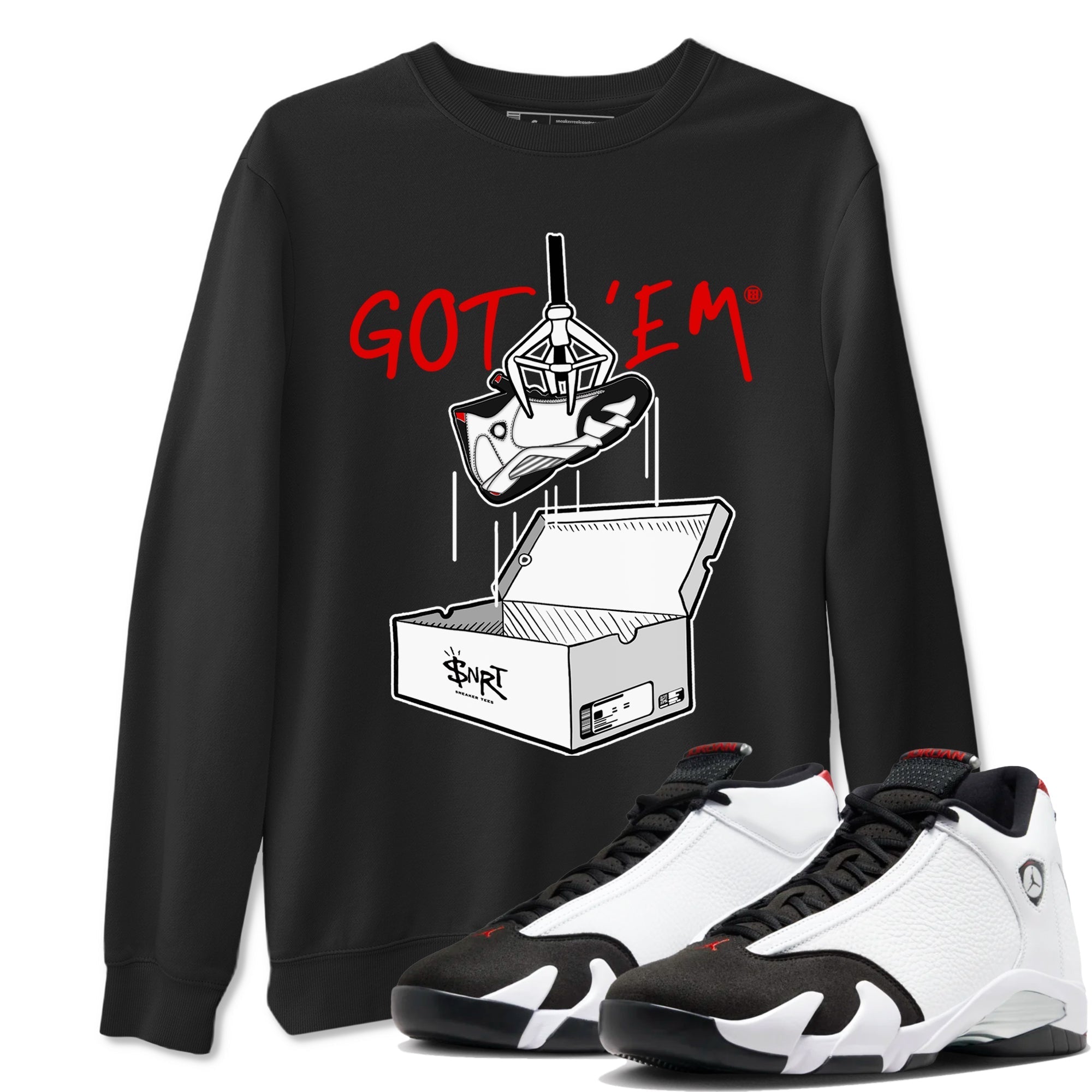 New Treasure Hunter snkmatch Tees - Air Jordan 14 Black Toe