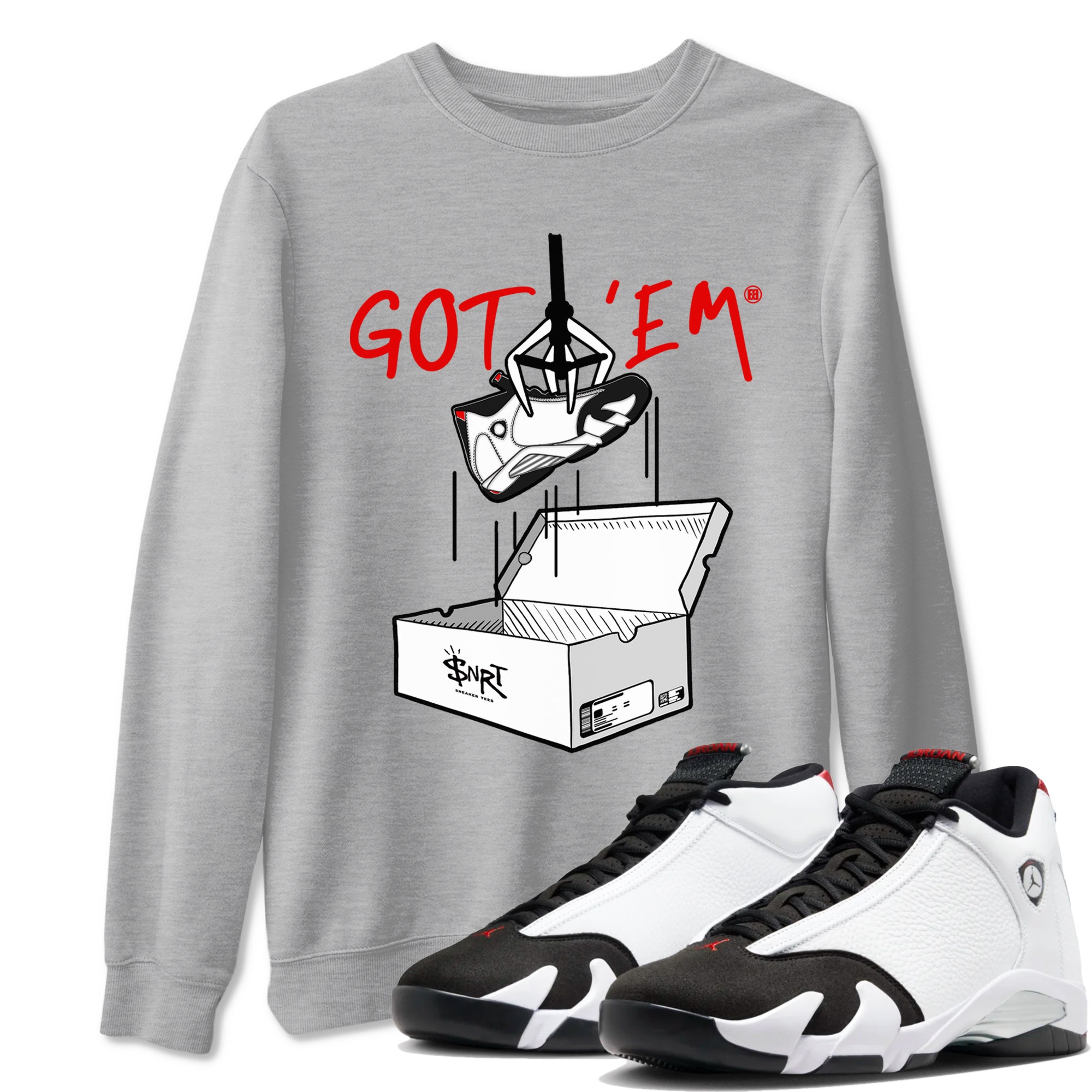 New Treasure Hunter snkmatch Tees - Air Jordan 14 Black Toe