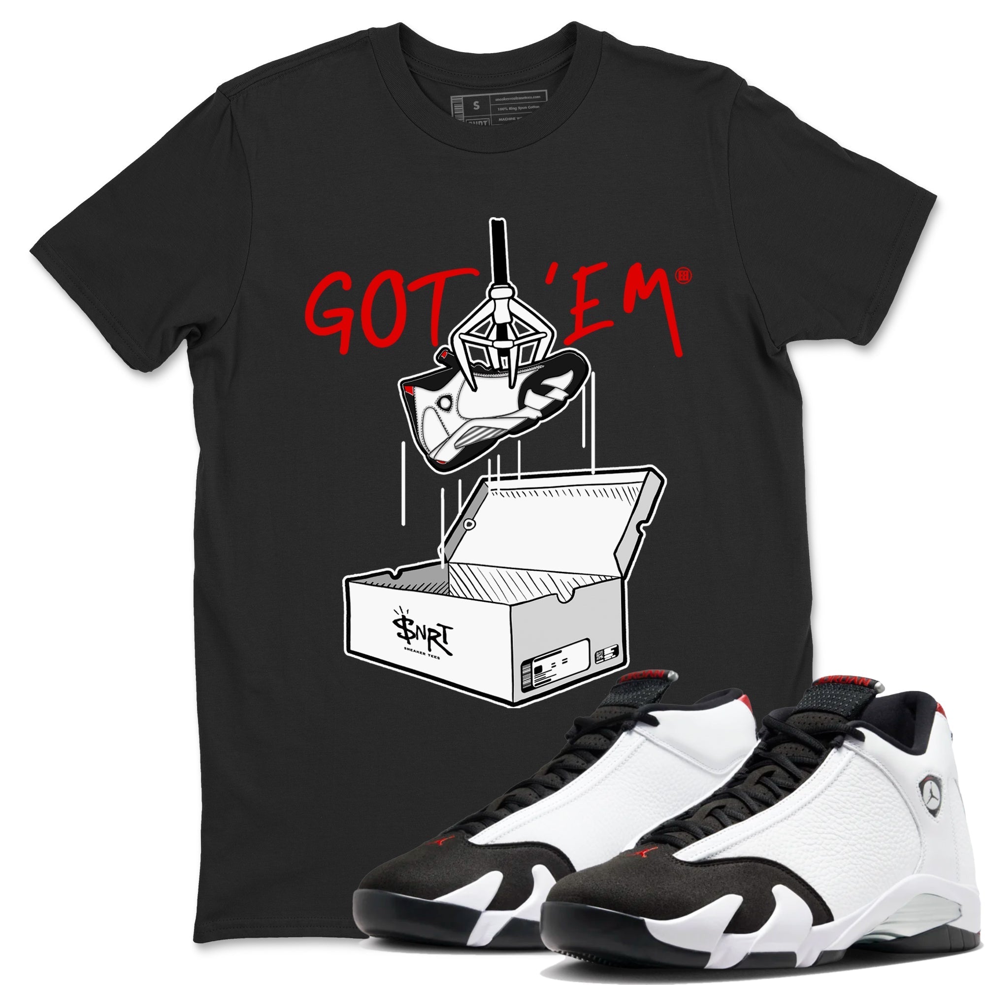 New Treasure Hunter snkmatch Tees - Air Jordan 14 Black Toe