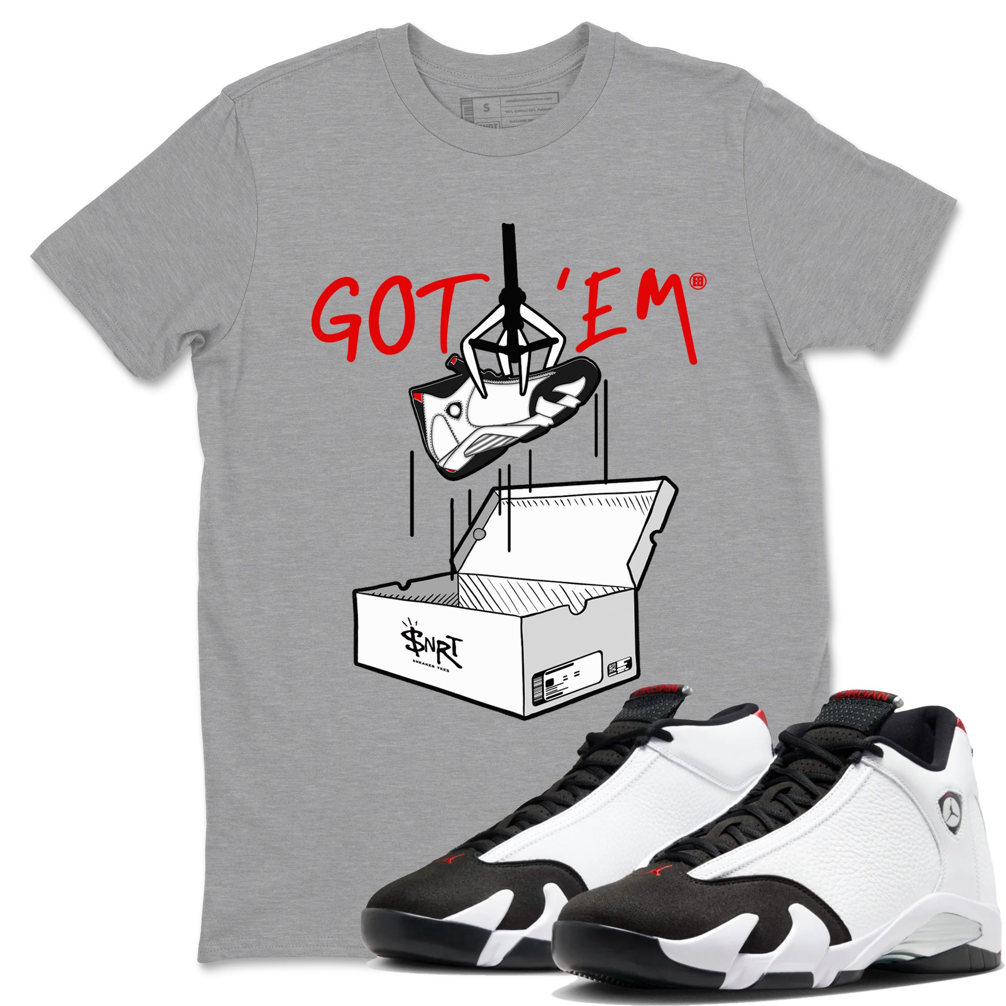 New Treasure Hunter snkmatch Tees - Air Jordan 14 Black Toe