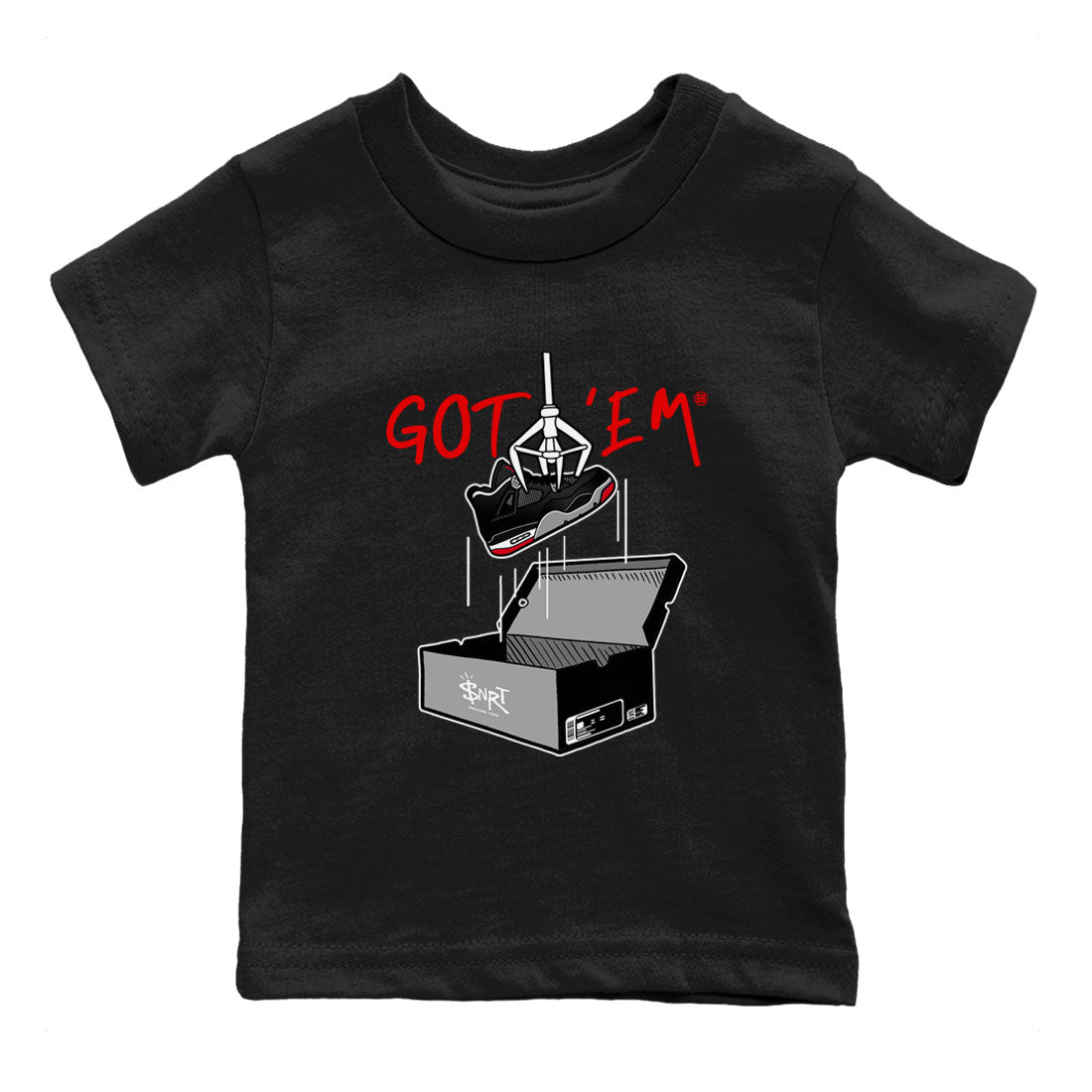 New Treasure Hunter snkmatch Tees Kids - Air Jordan 4 Bred Reimagined
