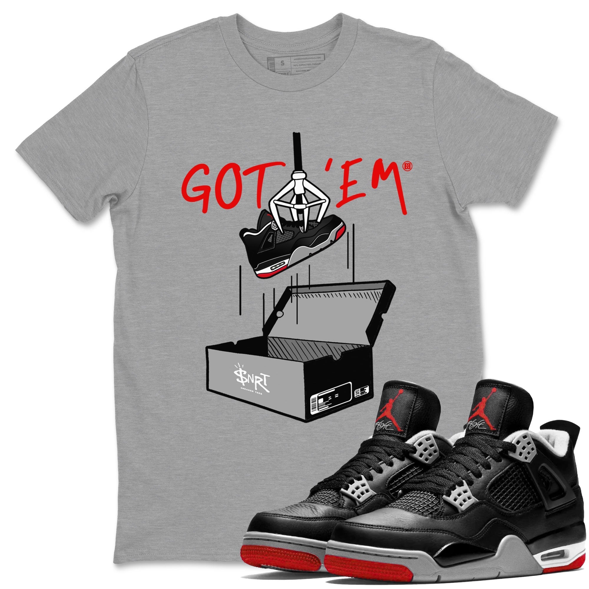 New Treasure Hunter snkmatch Tees - Air Jordan 4 Bred Reimagined