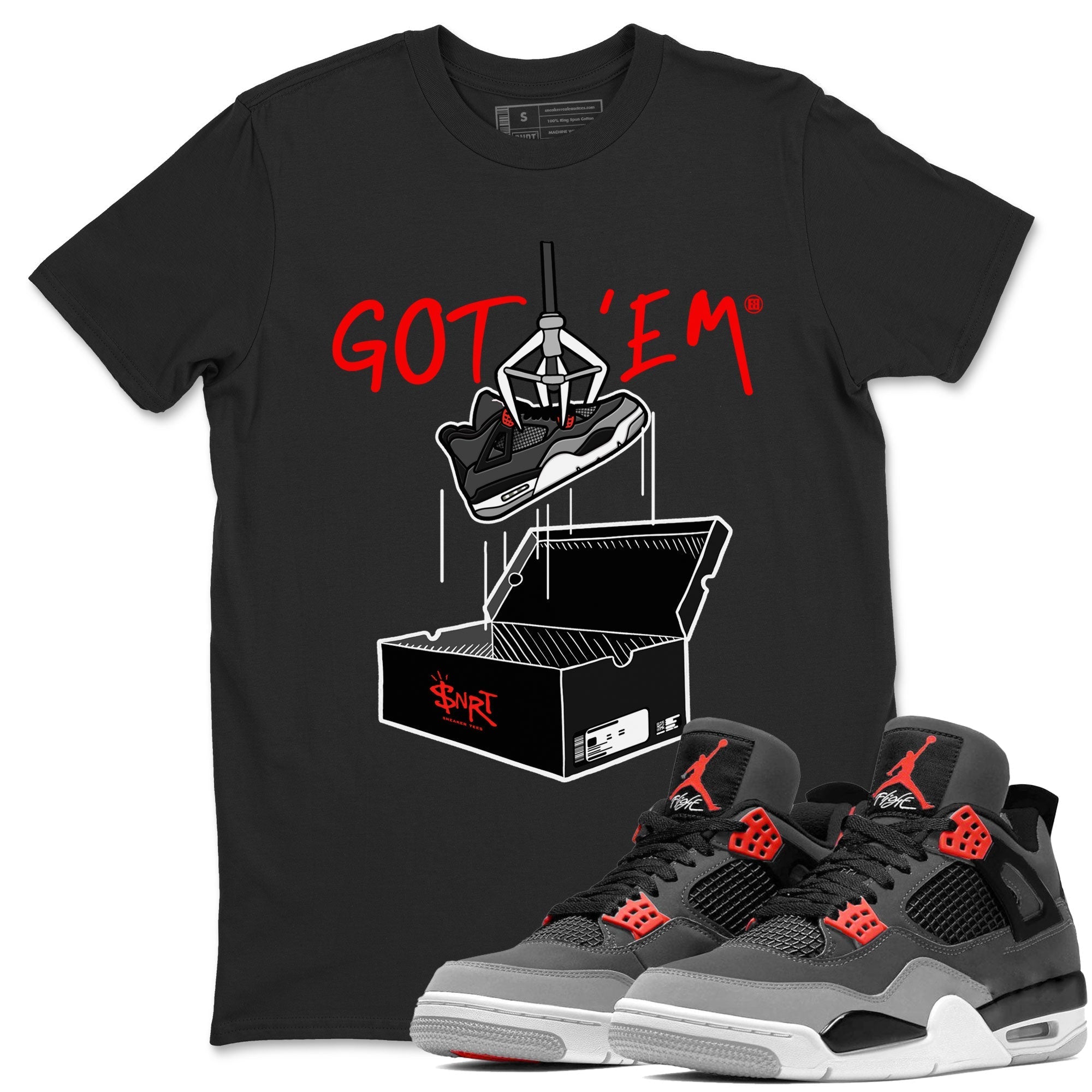 New Treasure Hunter snkmatch Tees - Air Jordan 4 Infrared