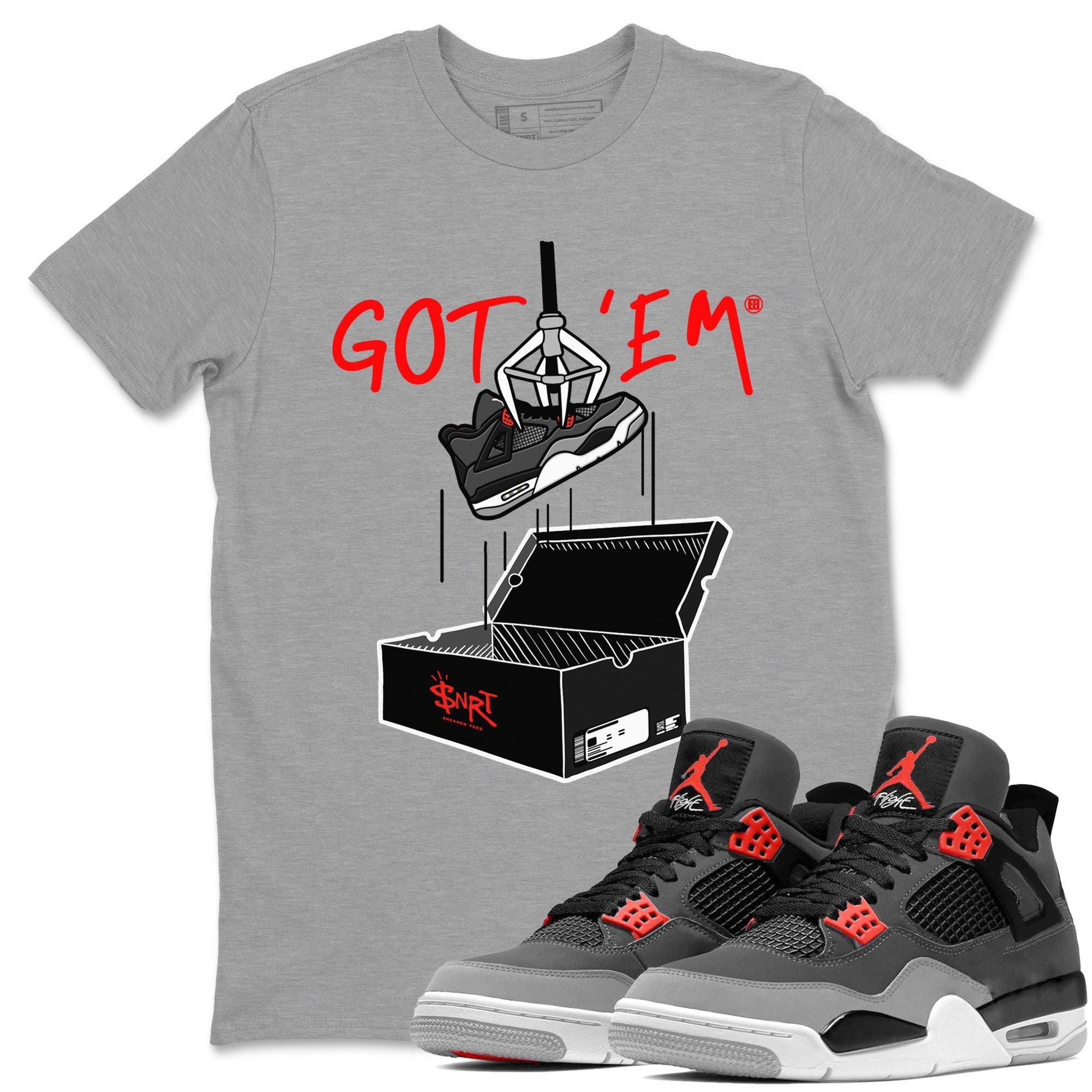New Treasure Hunter snkmatch Tees - Air Jordan 4 Infrared