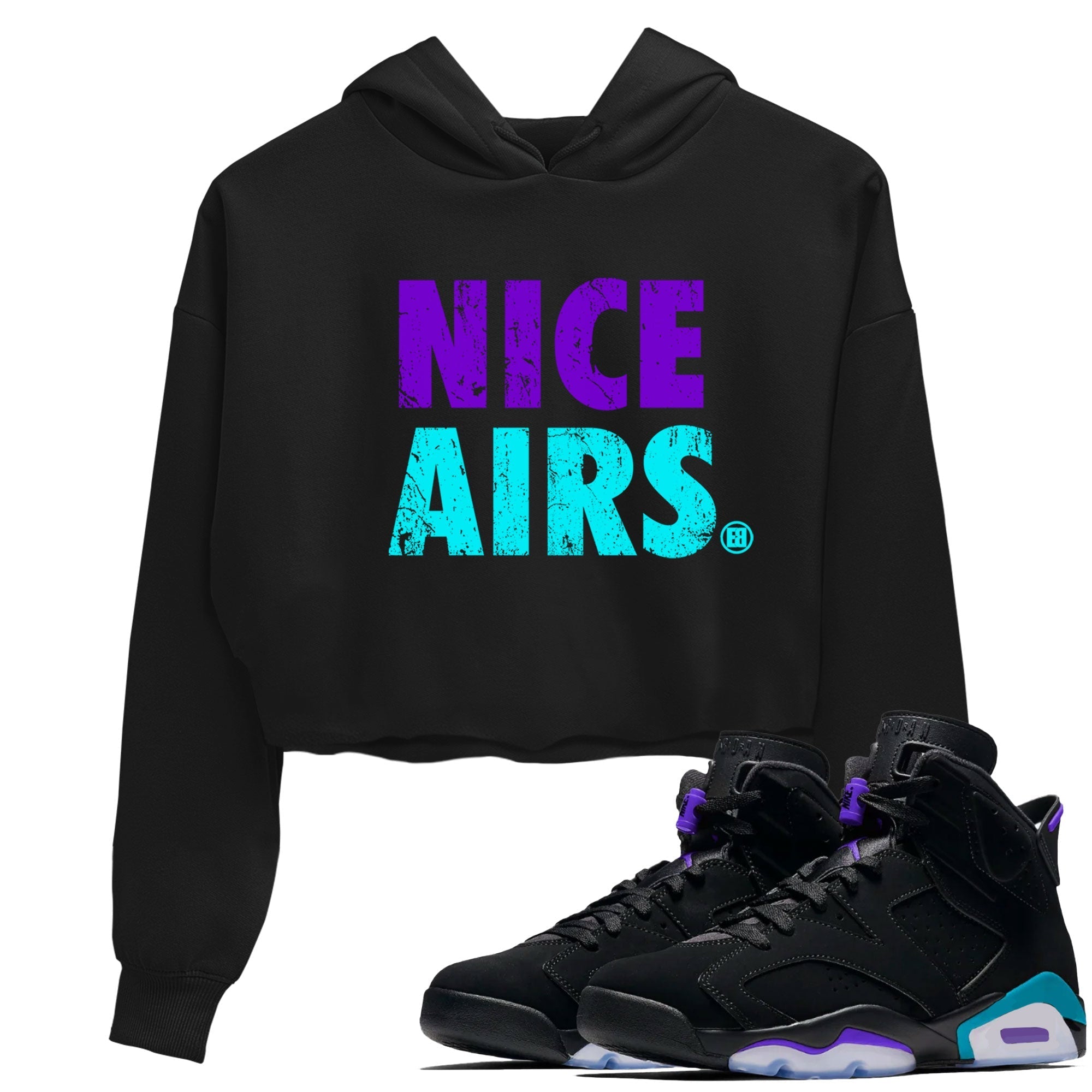 Nice Airs snkmatch Women's Top - Air Jordan 6 Aqua