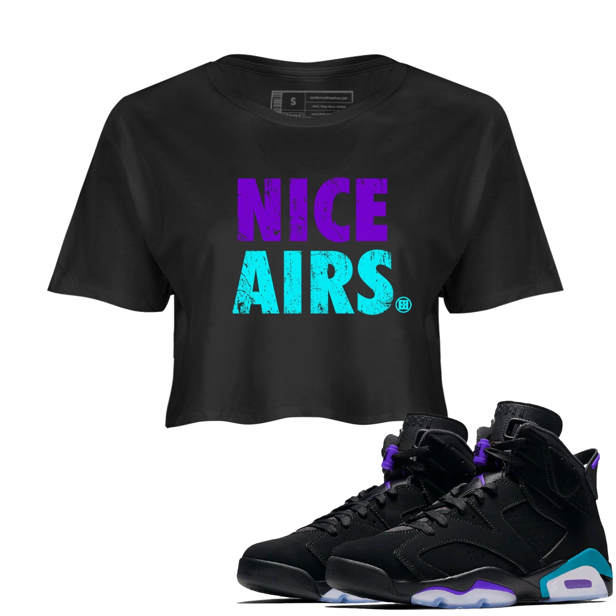 Nice Airs snkmatch Women's Top - Air Jordan 6 Aqua