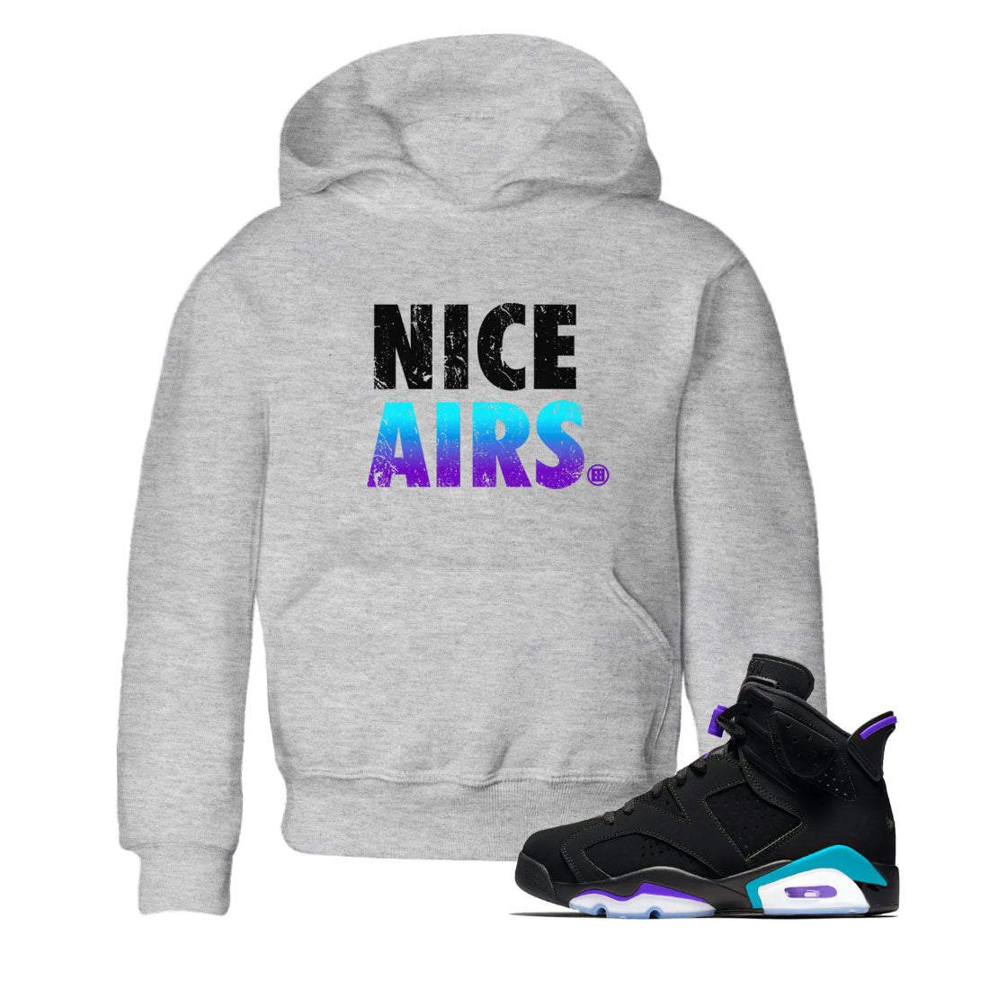 Nice Airs snkmatch Tee Kids - Air Jordan 6 Aqua