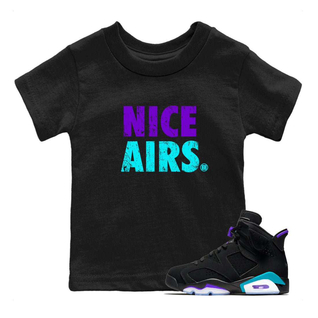 Nice Airs snkmatch Tee Kids - Air Jordan 6 Aqua