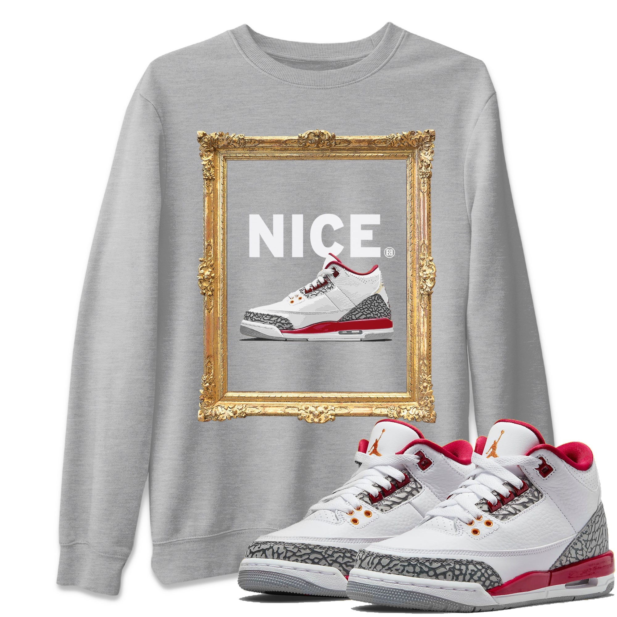 Nice Unisex Tops - Air Jordan 3 Cardinal