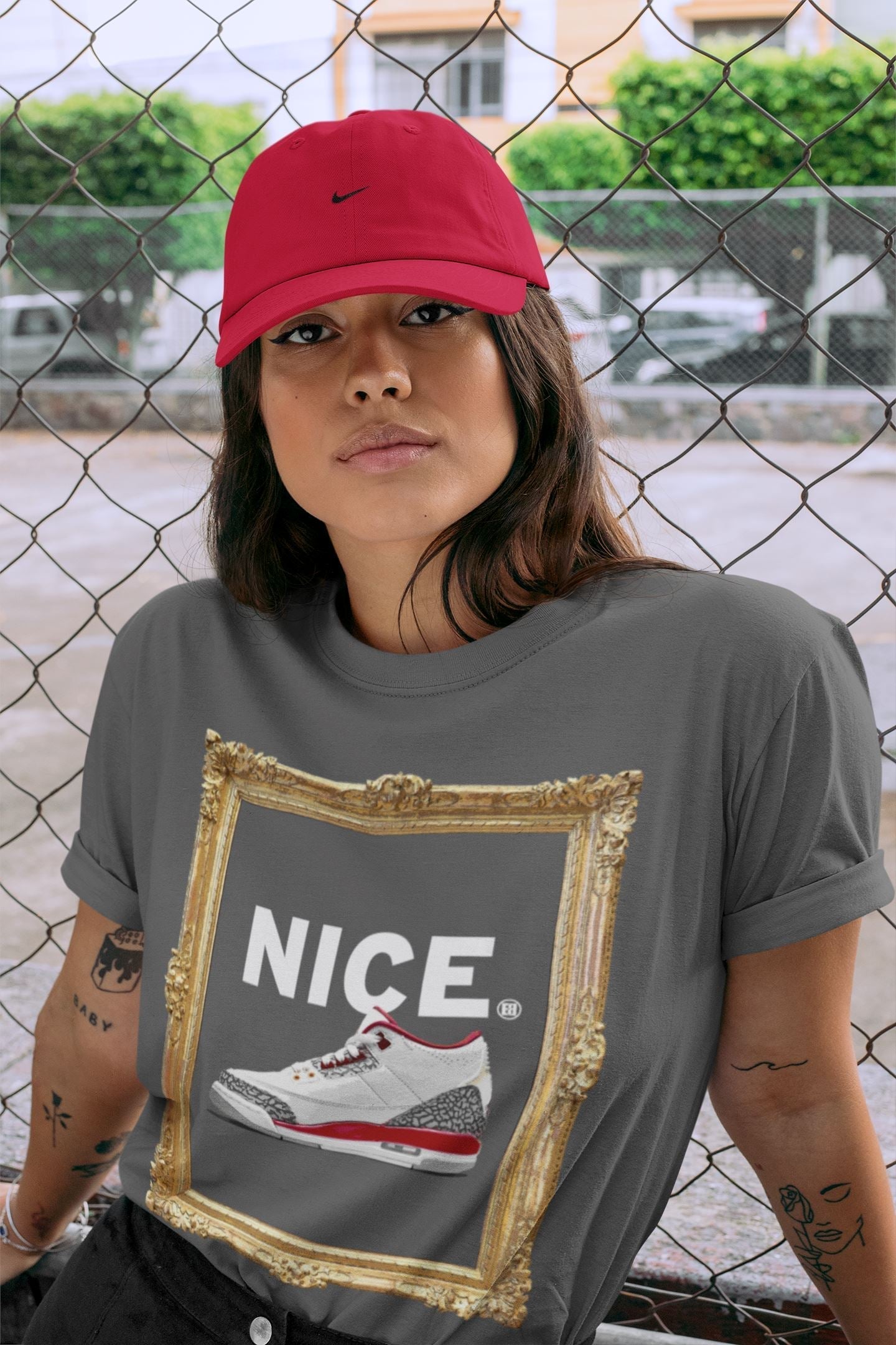 Nice Unisex Tops - Air Jordan 3 Cardinal