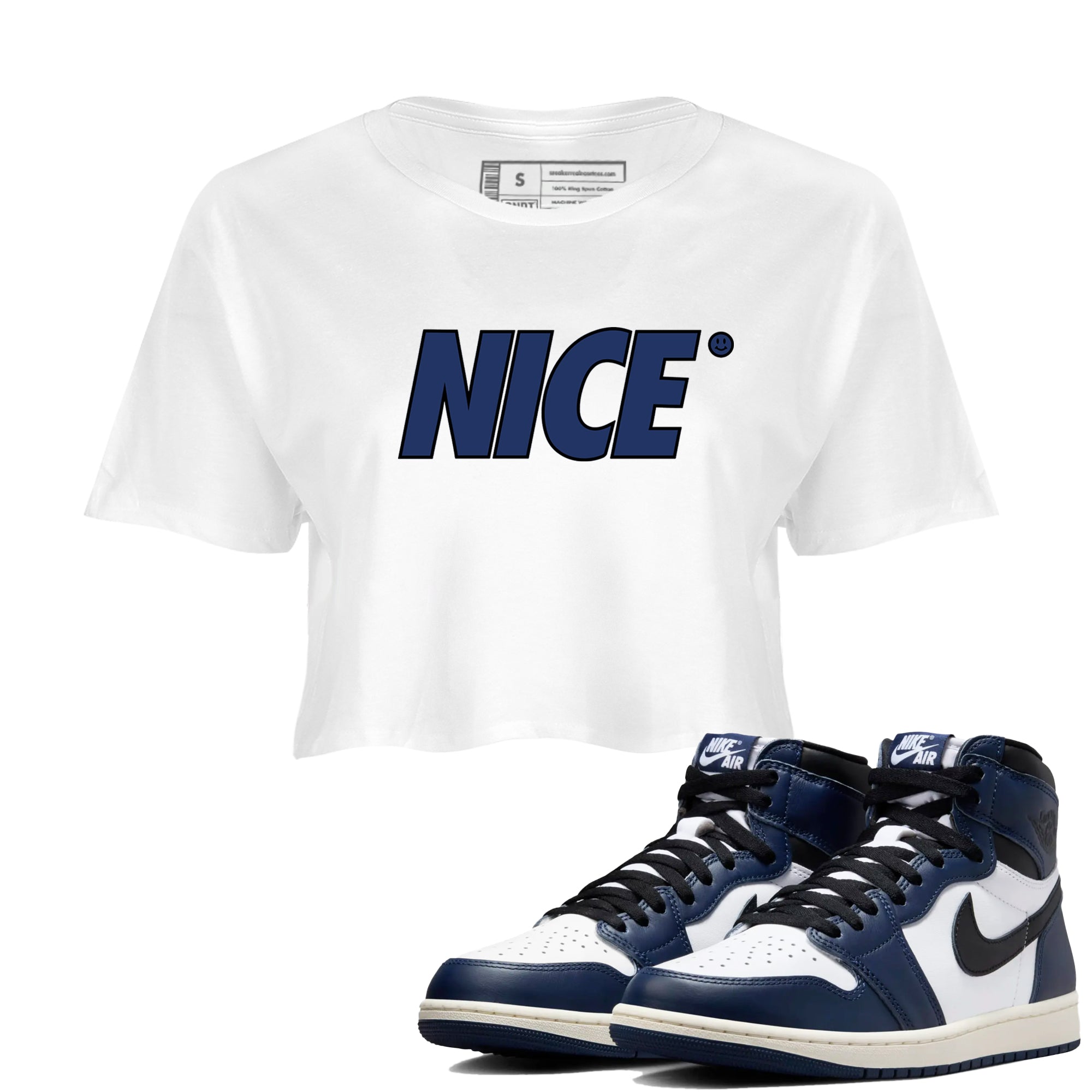 Nice Smile snkmatch Women's Top - Air Jordan 1 Midnight Navy