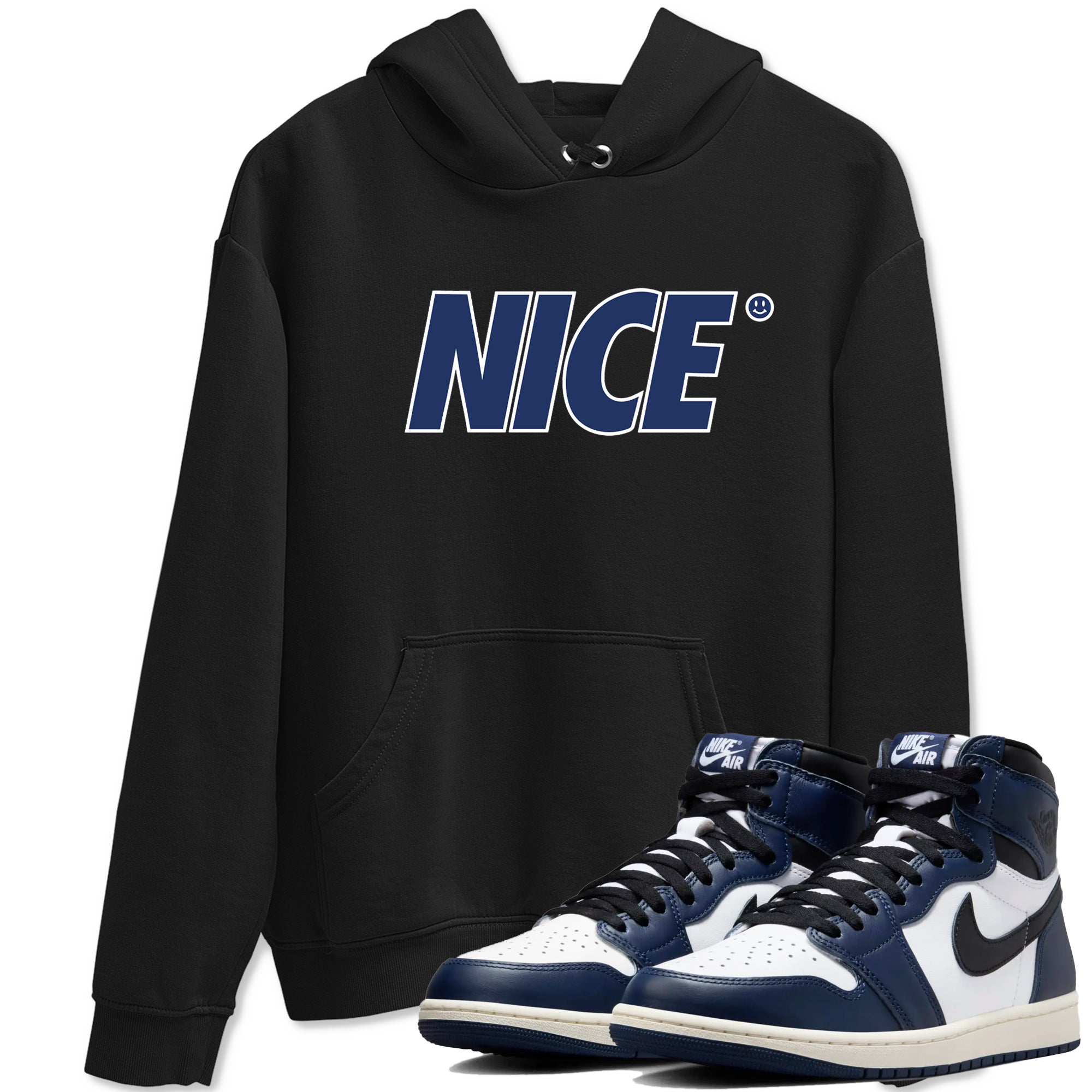 Nice Smile snkmatch Tees - Air Jordan 1 Midnight Navy