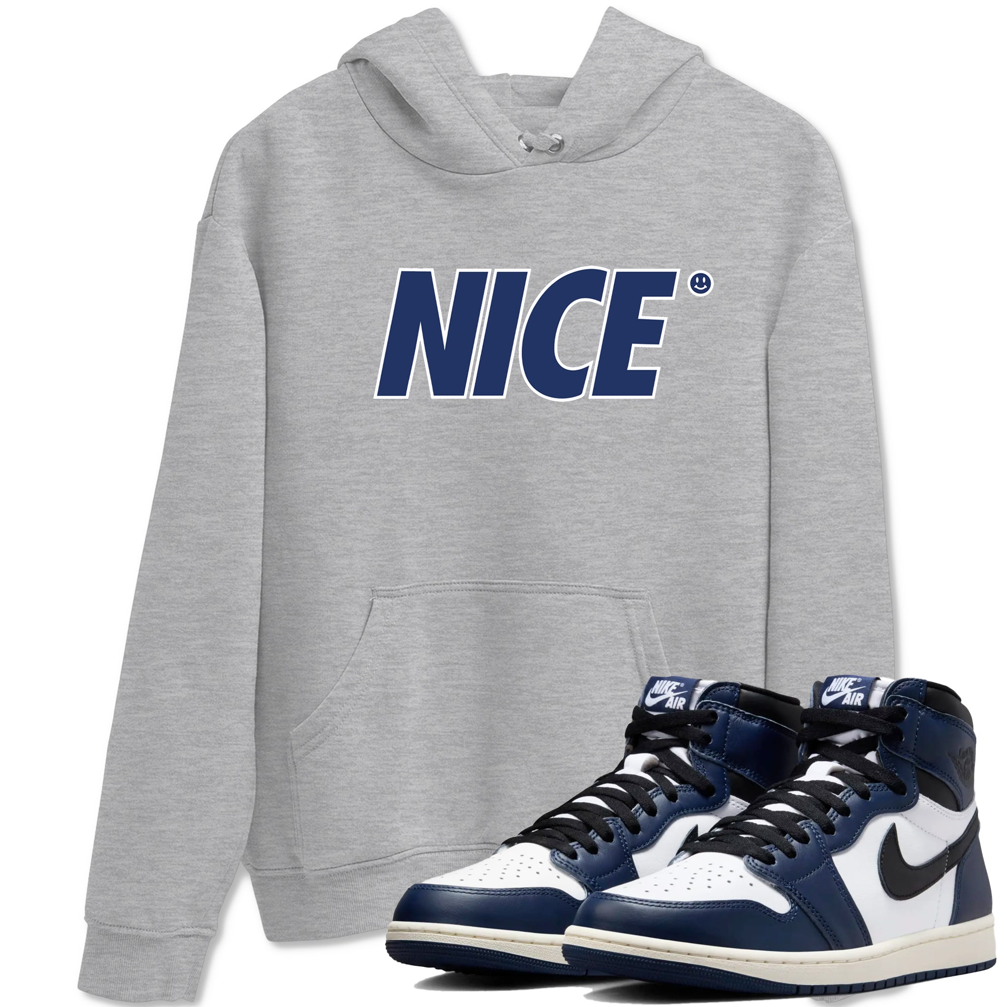 Nice Smile snkmatch Tees - Air Jordan 1 Midnight Navy