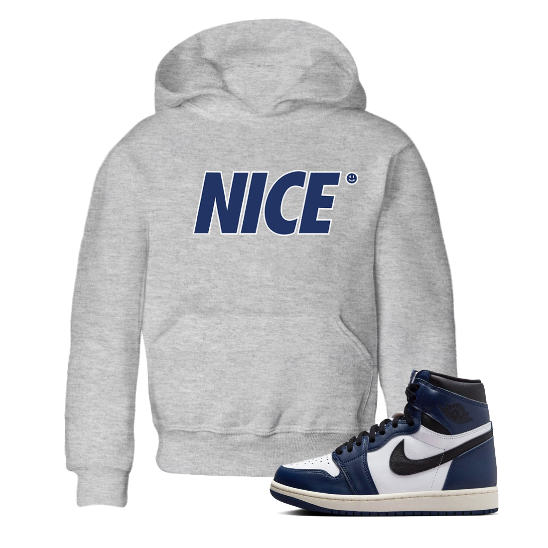 Nice Smile snkmatch Tees Kids - Air Jordan 1 Midnight Navy