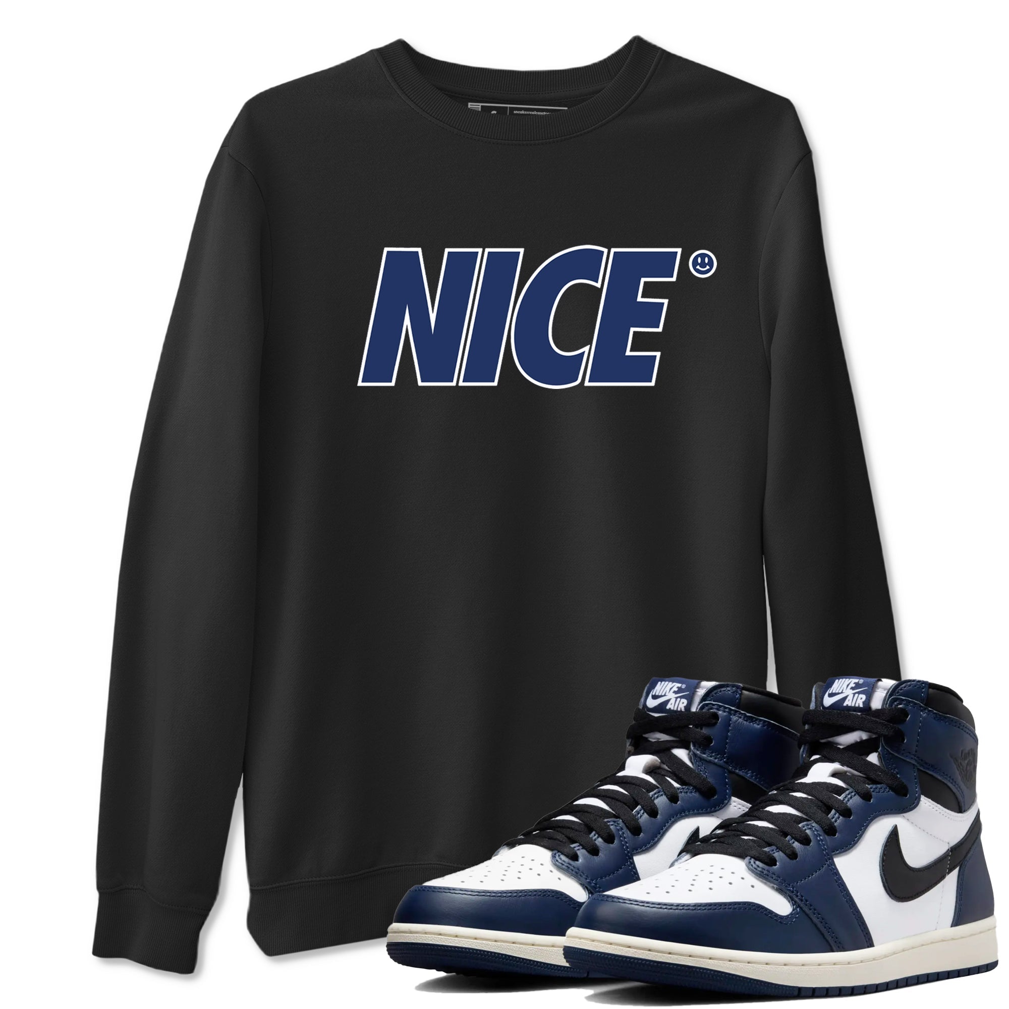 Nice Smile snkmatch Tees - Air Jordan 1 Midnight Navy