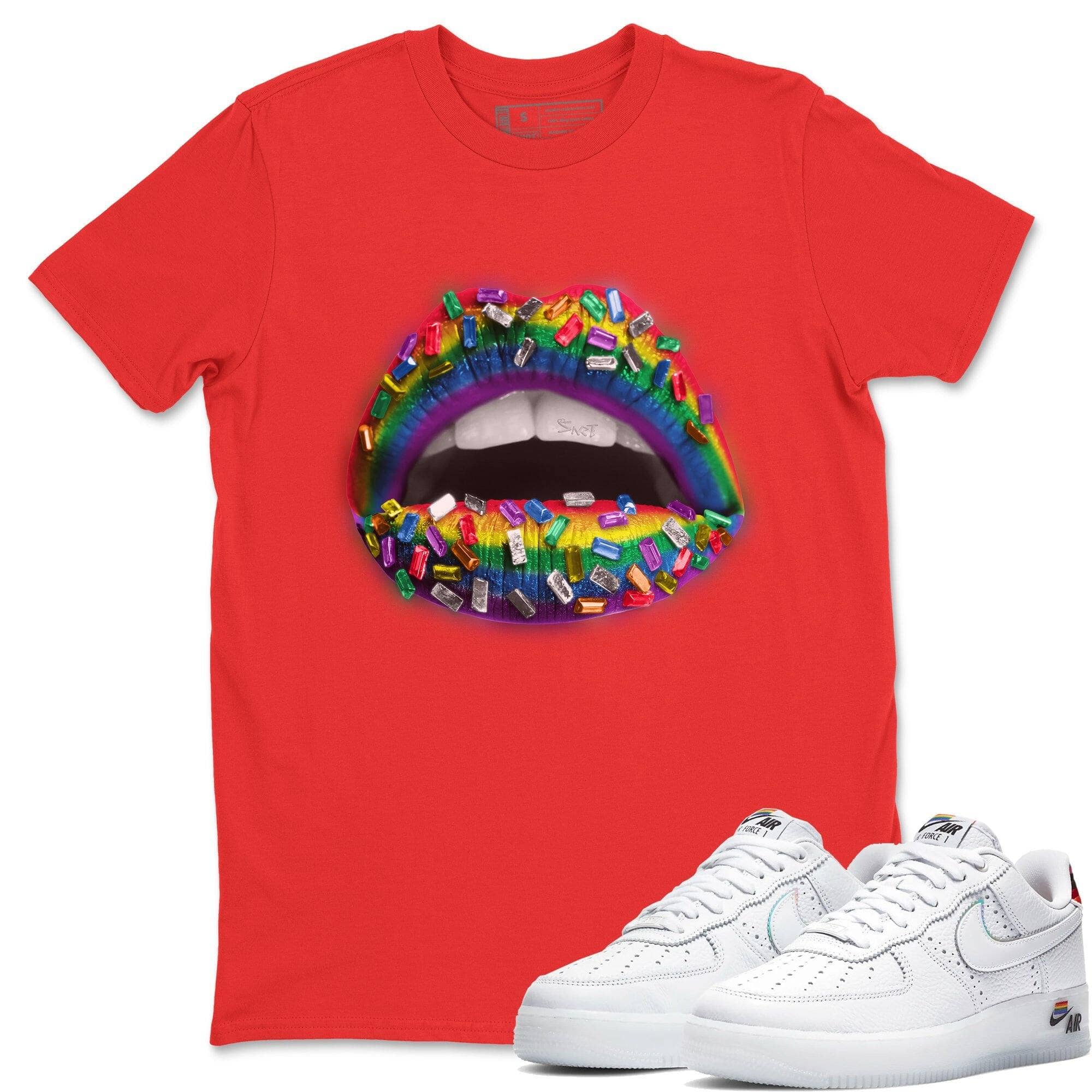 Lips Jewel Unisex Tops - Air Force 1 Betrue