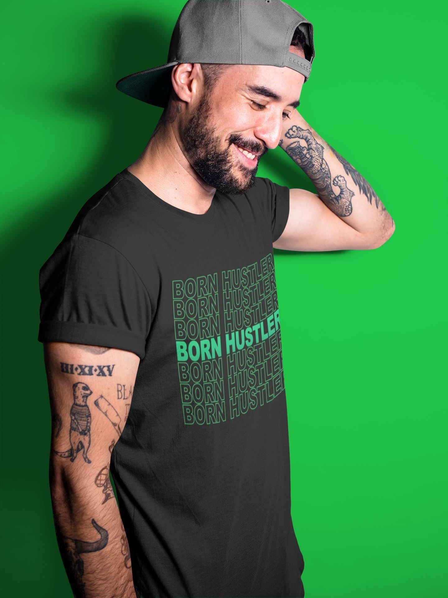 Born Hustler Unisex Tops - Air Jordan 1 Lucky Green