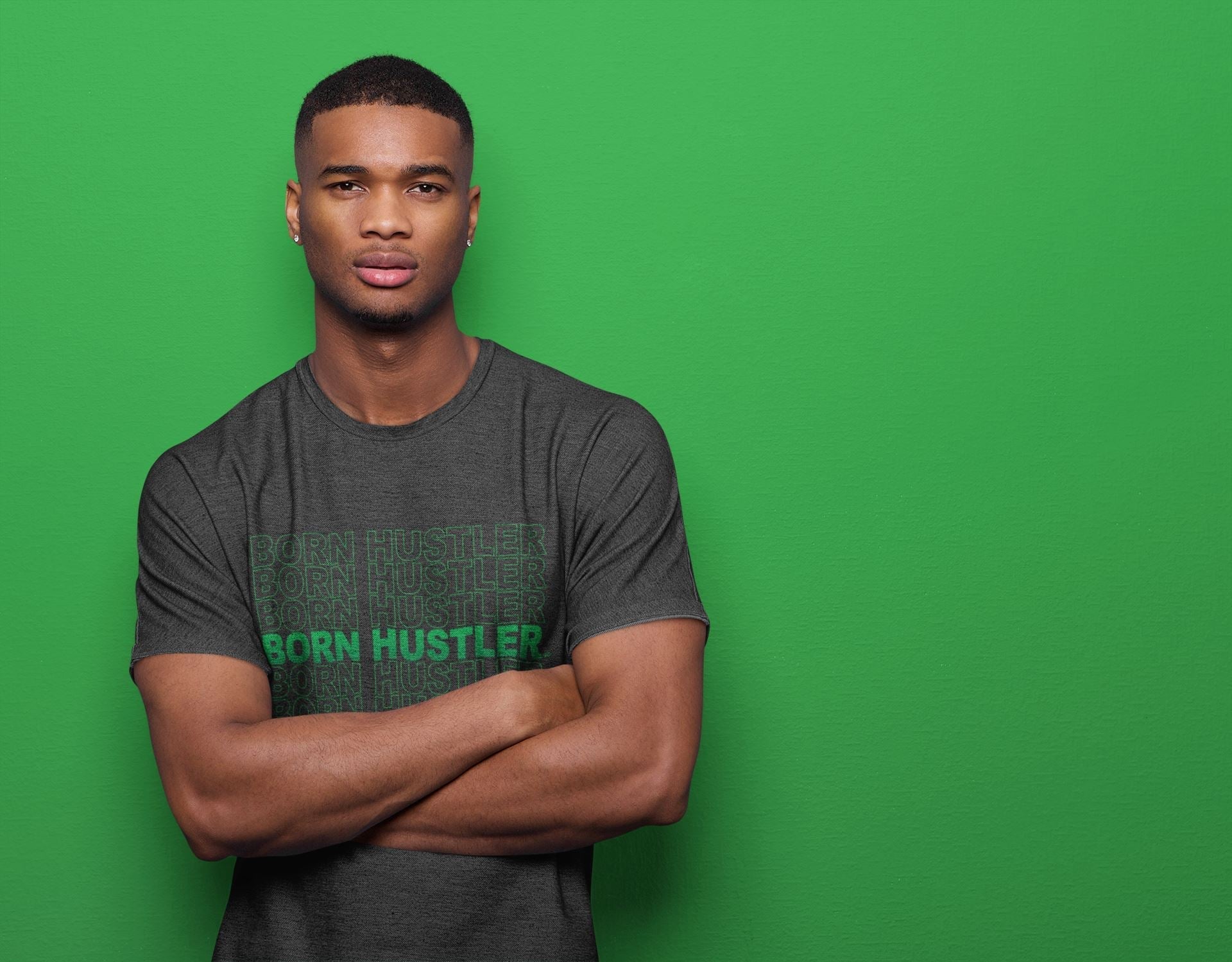 Born Hustler Unisex Tops - Air Jordan 1 Lucky Green
