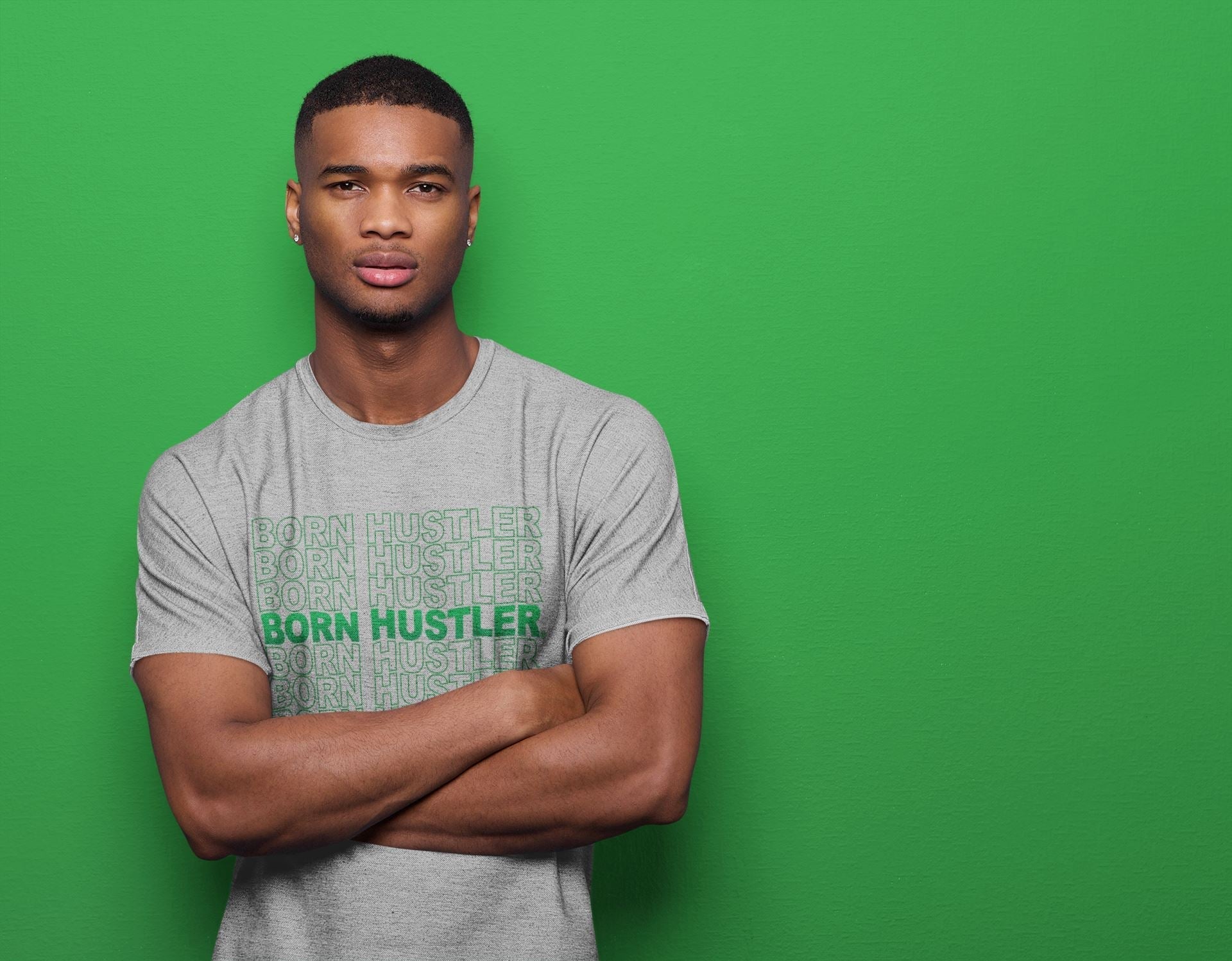 Born Hustler Unisex Tops - Air Jordan 1 Lucky Green