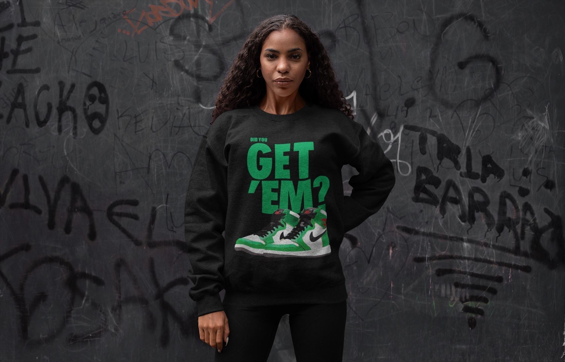 Did You Get 'Em Unisex Tops - Air Jordan 1 Lucky Green