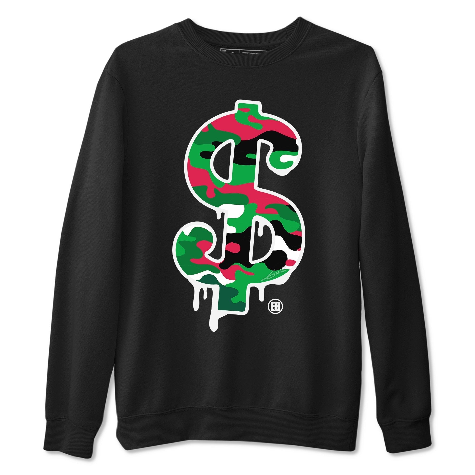 Dollar Camo Unisex Tops - Air Jordan 1 Lucky Green