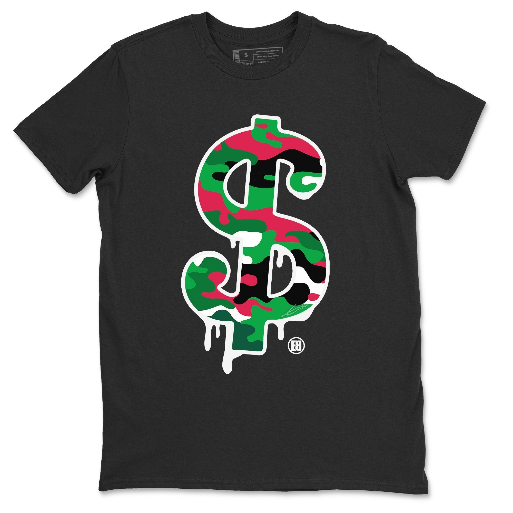 Dollar Camo Unisex Tops - Air Jordan 1 Lucky Green