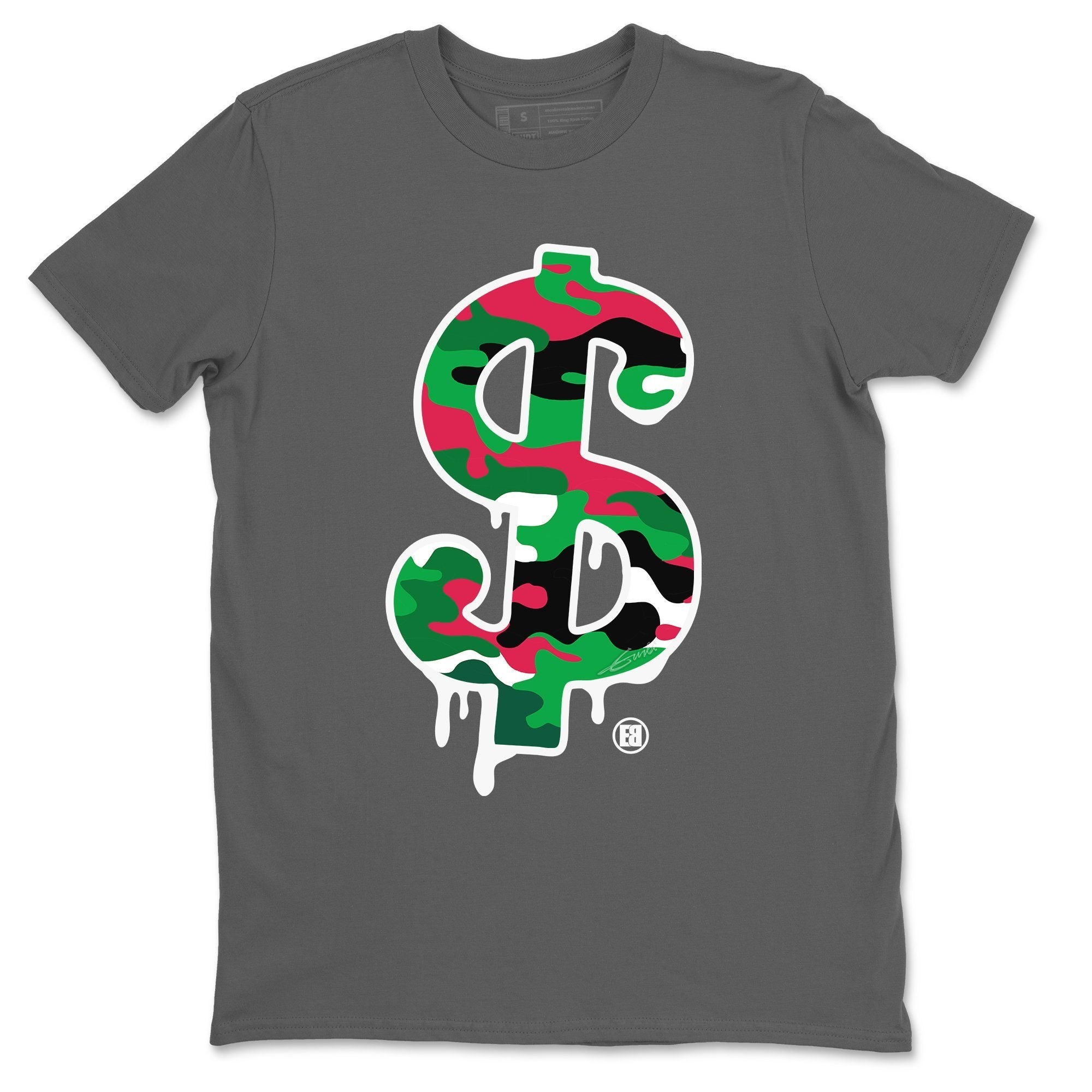 Dollar Camo Unisex Tops - Air Jordan 1 Lucky Green